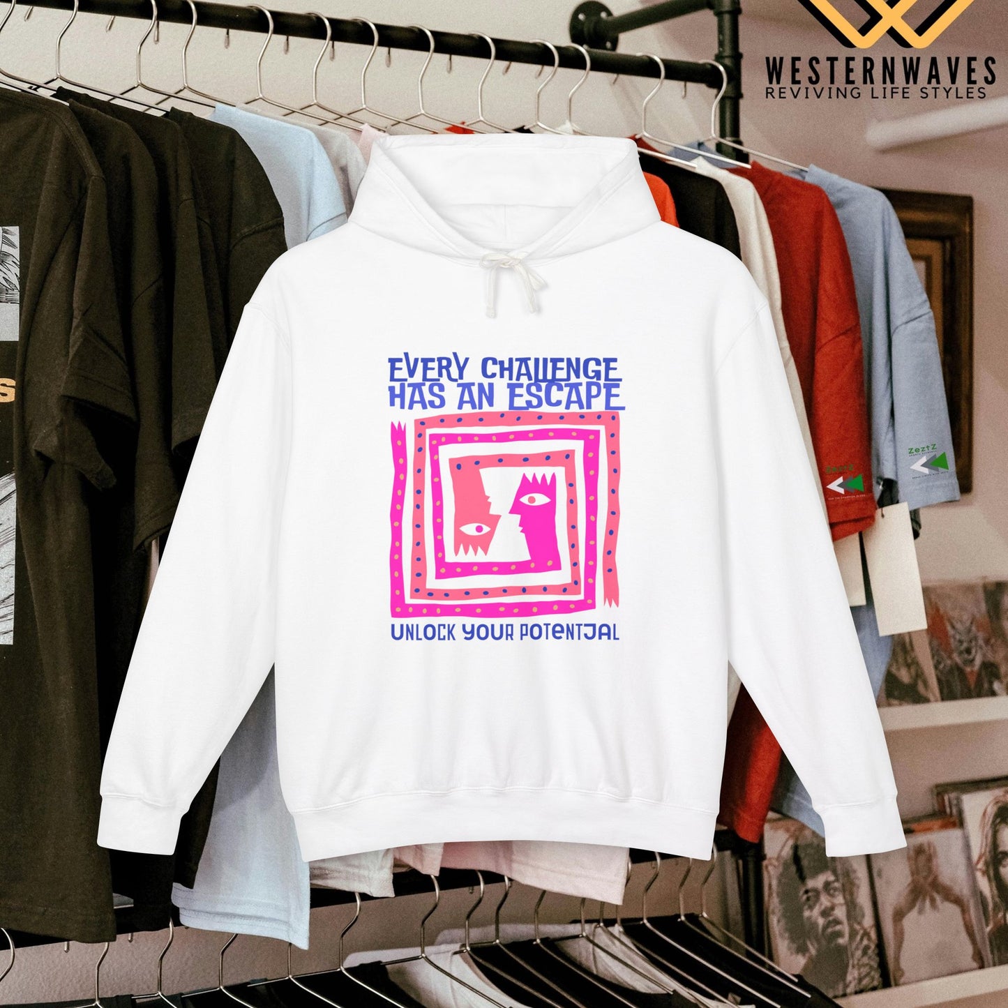 Unisex Lightweight Hooded Sweatshirt – N3+ Series USLWHSS PT2WW014_ Limited Edition Crafted Comfort by WesternWaves: