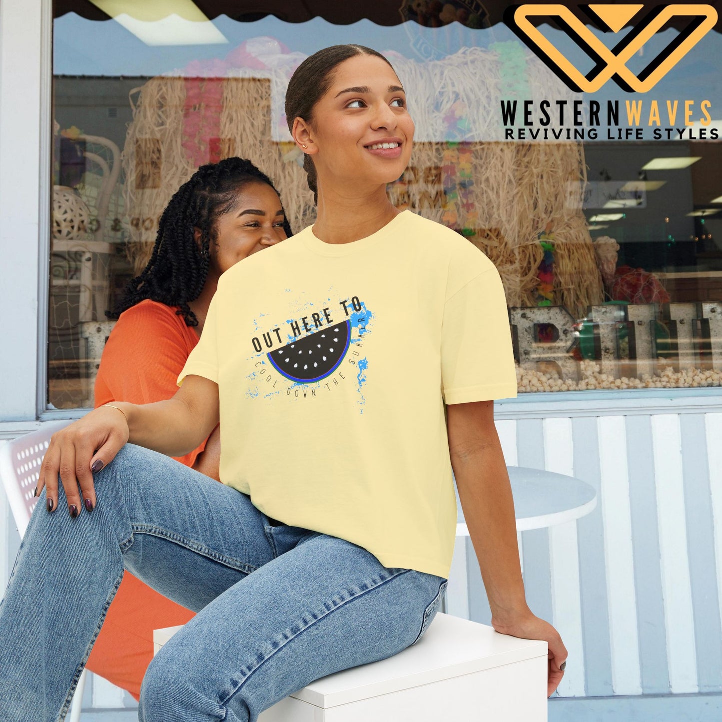 Women's Boxy Tee – N Series WBTEE PT2WW003_ limited edition Ethical Cotton Comfort by WesternWaves: