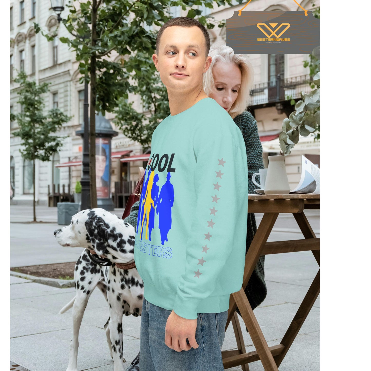 Unisex Lightweight Crewneck Sweatshirt_ N3+ Series ULWCSS PT2WW001_ Limited Edition by WesternWaves: