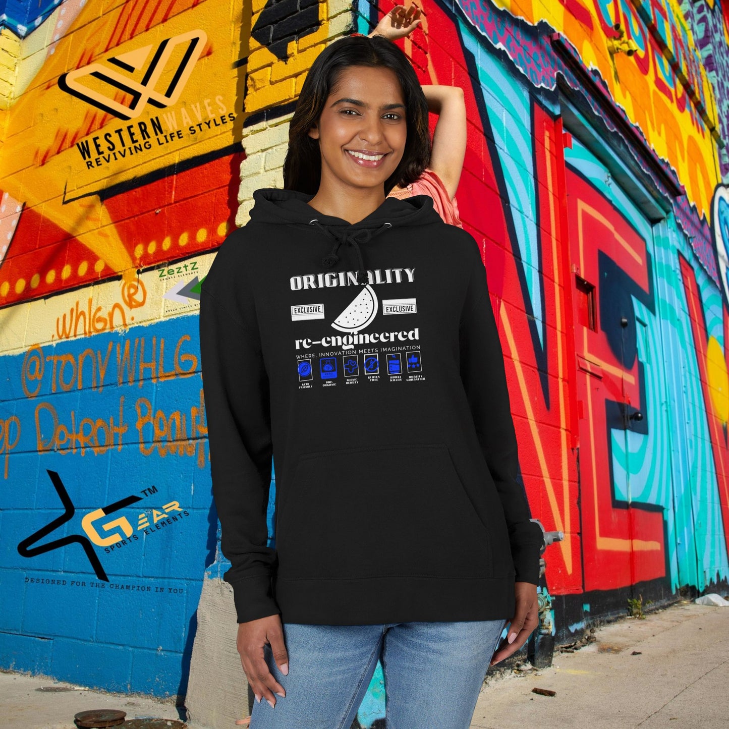 Unisex French Terry hoodie_ N8* Series USFTH PT2WW001_ Limited Edition Everyday Comfort by WesternWaves: