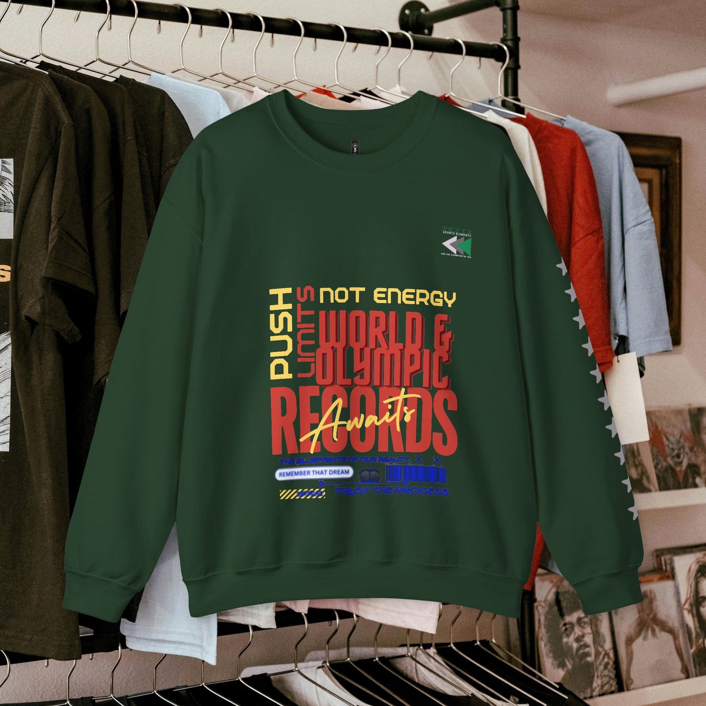 Unisex Heavy Blend™ Crewneck Sweatshirt_ N2 Sports Series UHBCSS PT2WW006_ Limited Edition ‘Zeztz’ Brand Sports Elements by WesternWaves:
