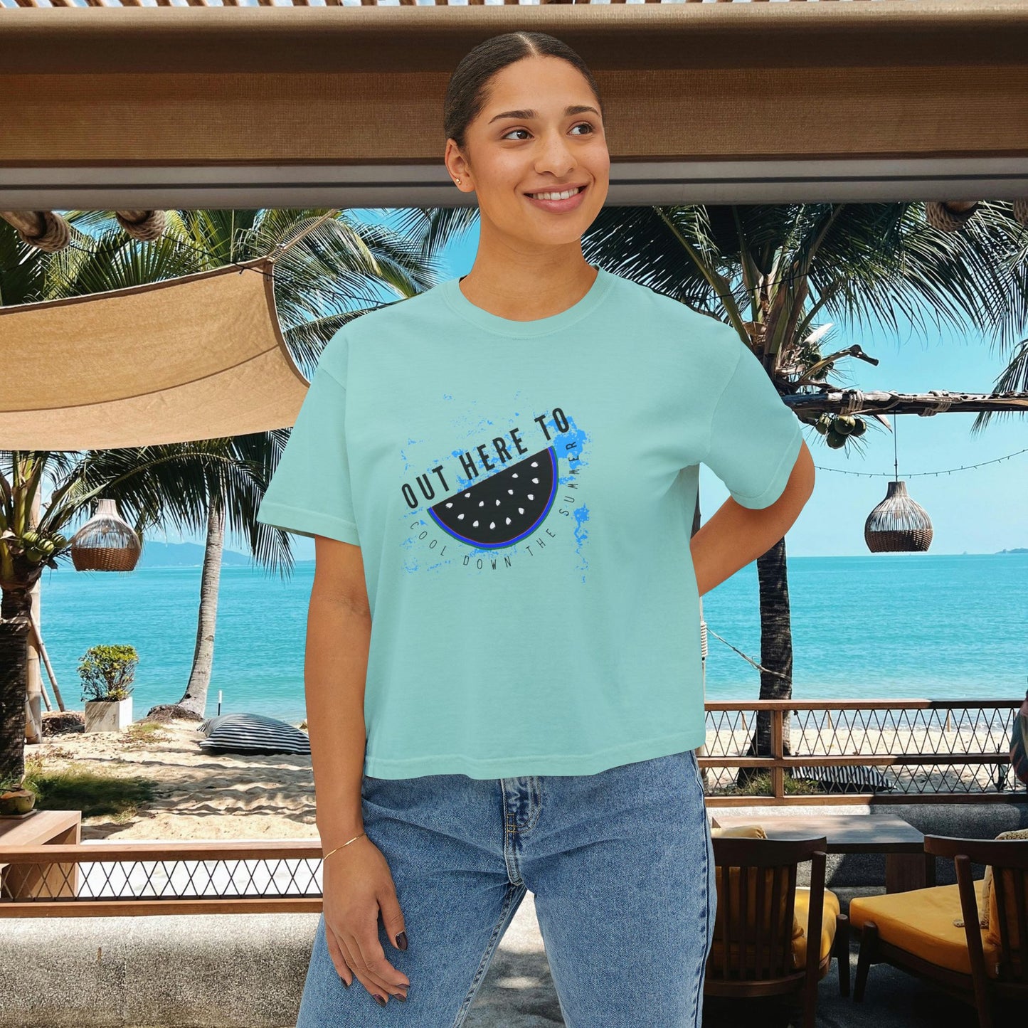 Women's Boxy Tee – N Series WBTEE PT2WW003_ limited edition Ethical Cotton Comfort by WesternWaves: