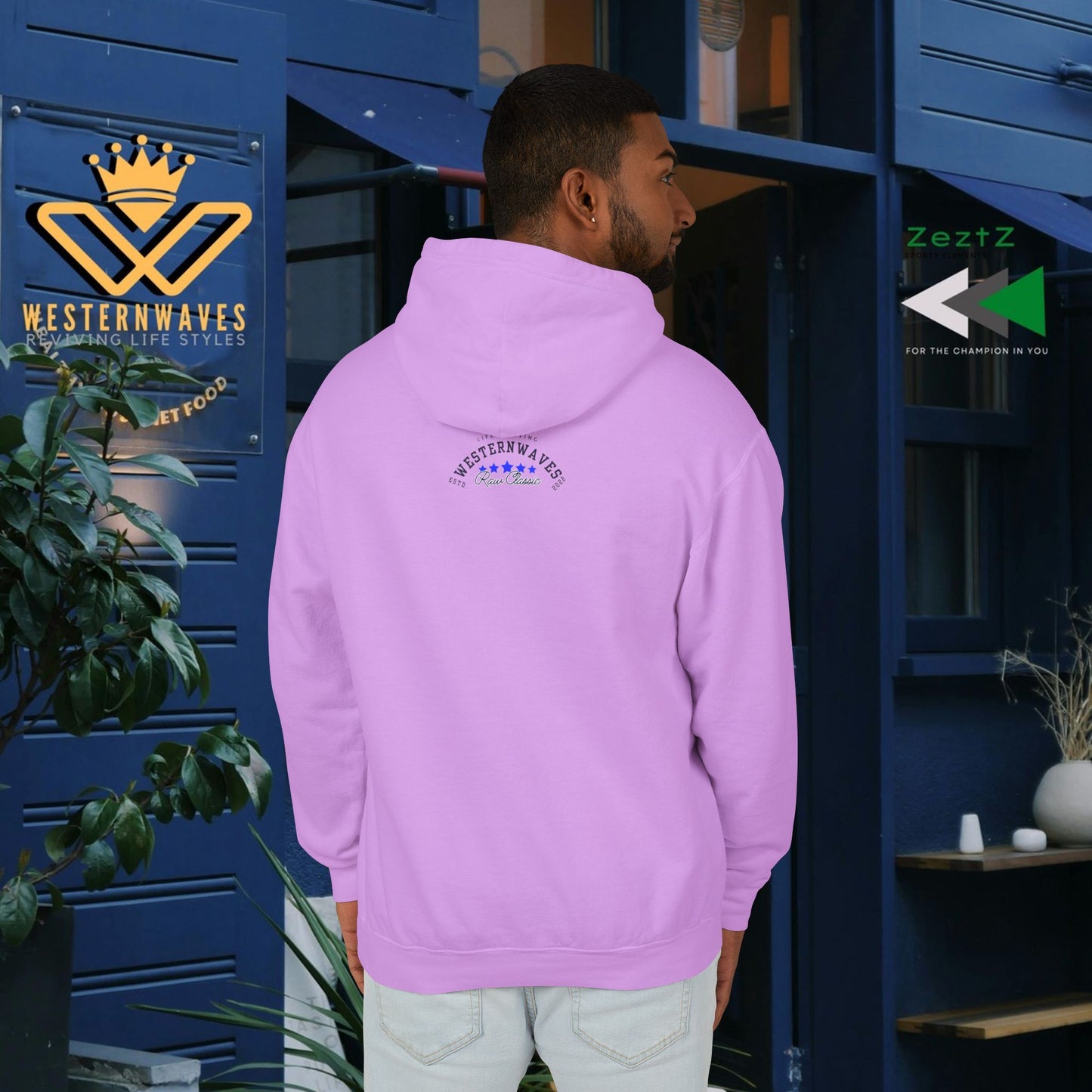 Unisex Lightweight Hooded Sweatshirt – N2+ Series USLWHSS PT2WW023_ Limited Edition Crafted Comfort by WesternWaves: