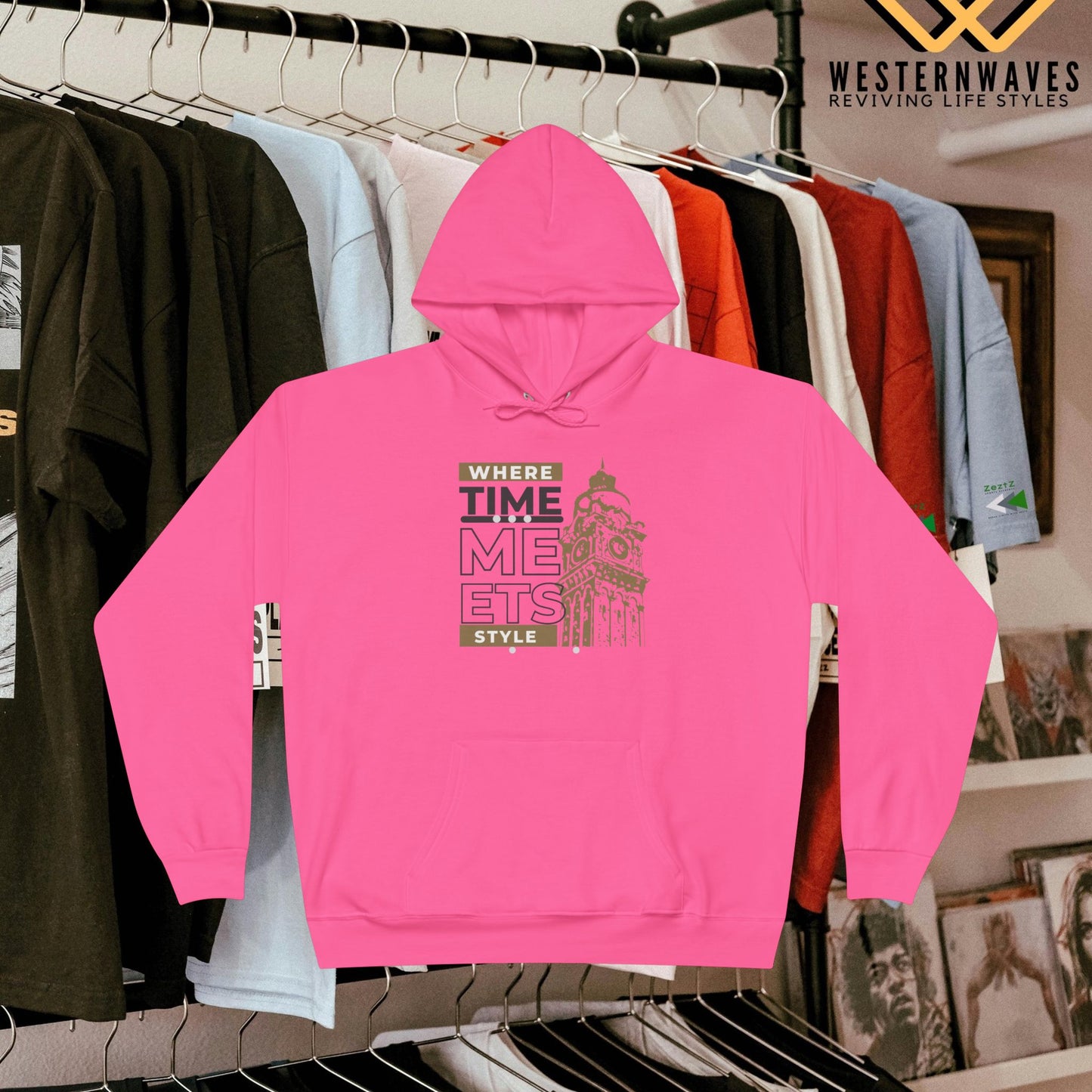 Unisex EcoSmart® Pullover Hoodie Sweatshirt_ N3+ Series USESPOHSS PT2WW001_ Limited Edition Perfect Blend of Comfort, Style, & Sustainability by WesternWaves: