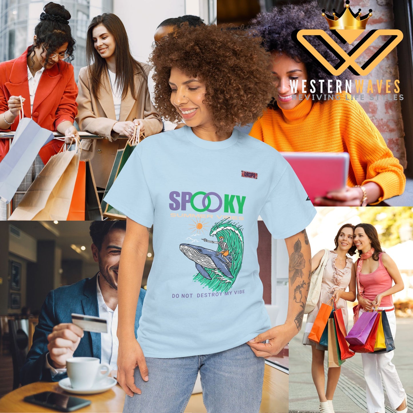 Unisex Heavy Cotton Tee_ Crafted from premium 100% cotton_ N2* Series UHCT PT2WV008_ Limited Edition Epitome of Comfort & Durability by WesternWaves: