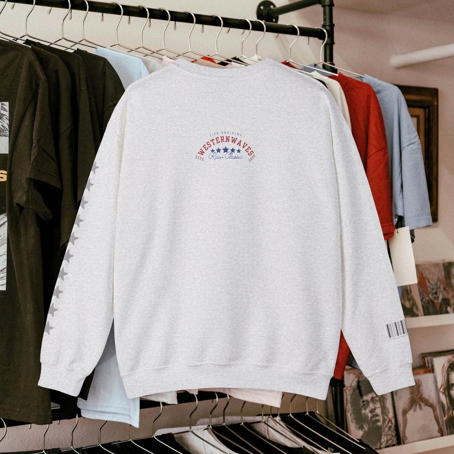 Unisex Heavy Blend™ Crewneck Sweatshirt_ N2+ Series UHBCSS PT2WW003_ Limited Edition Pure Luxury by WesternWaves: