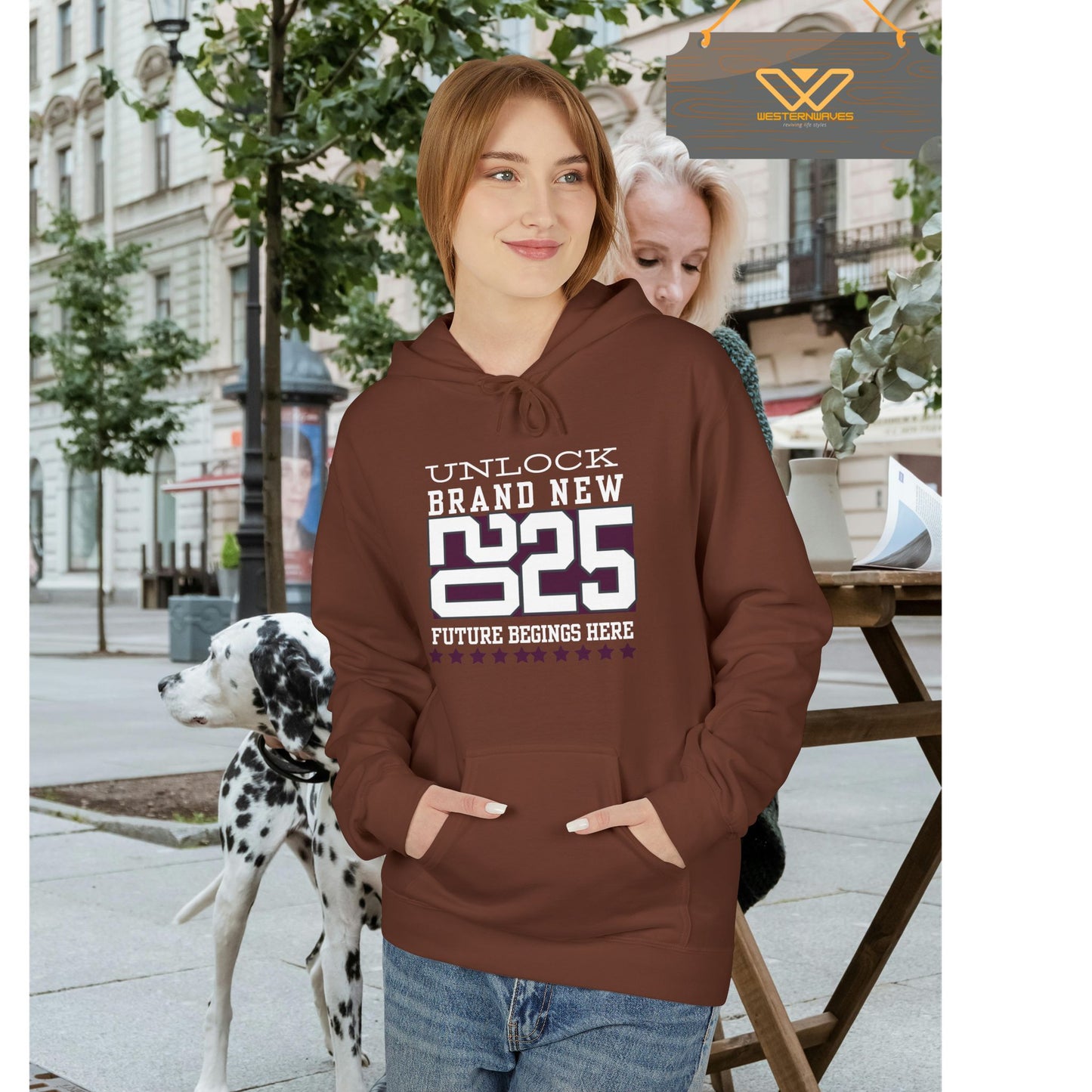 Unisex Midweight Softstyle Fleece Hoodie_ N3+ Series USMWSSFH PT2WW009_ Limited Edition Luxuriously Soft 100% Cotton Face by WesternWaves: