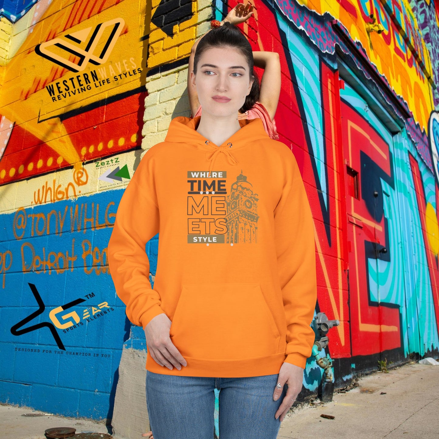 Unisex EcoSmart® Pullover Hoodie Sweatshirt_ N3+ Series USESPOHSS PT2WW001_ Limited Edition Perfect Blend of Comfort, Style, & Sustainability by WesternWaves: