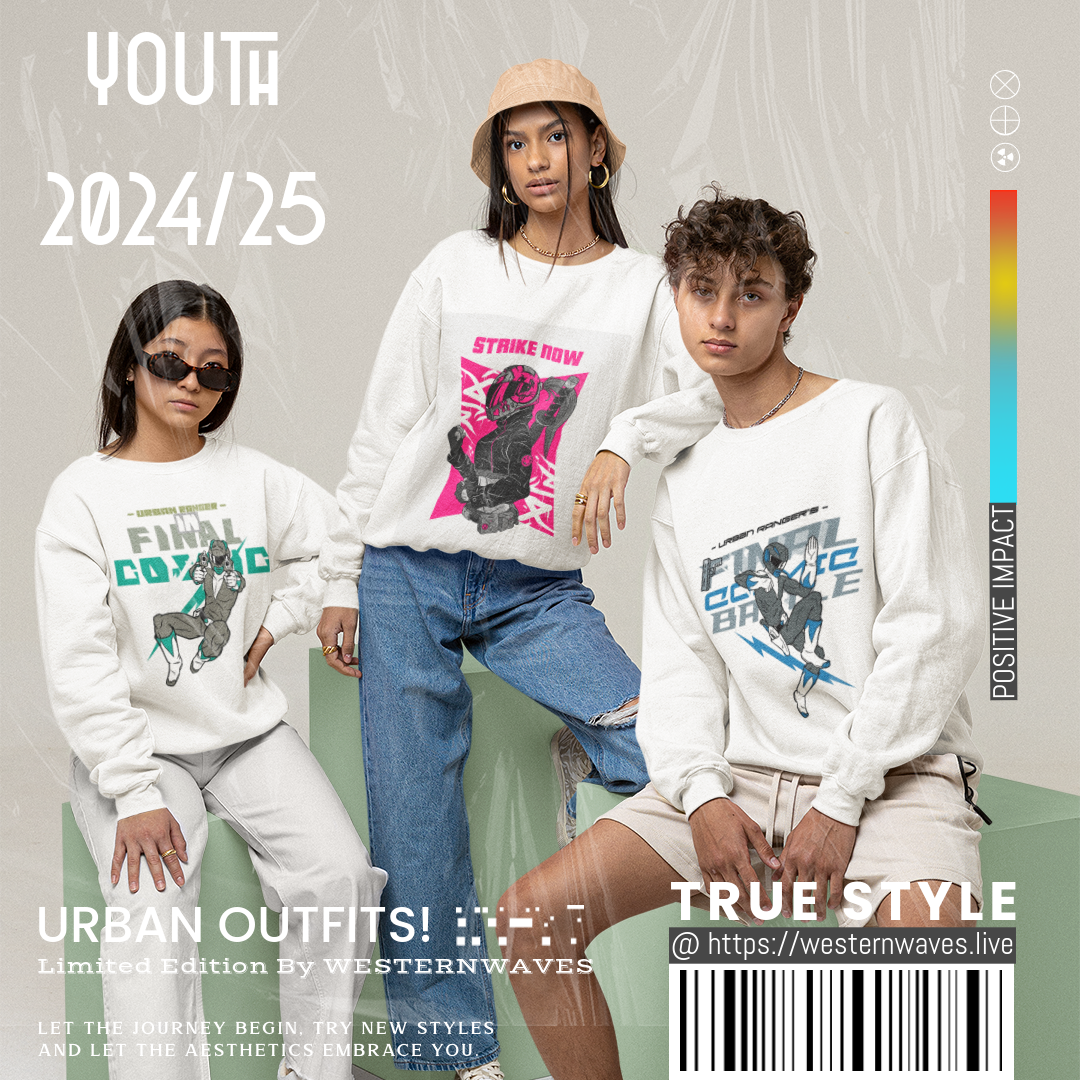 Kids Sweatshirt_ N3+ Series KIDSSS PT2WW002_ Limited Edition by WesternWaves: