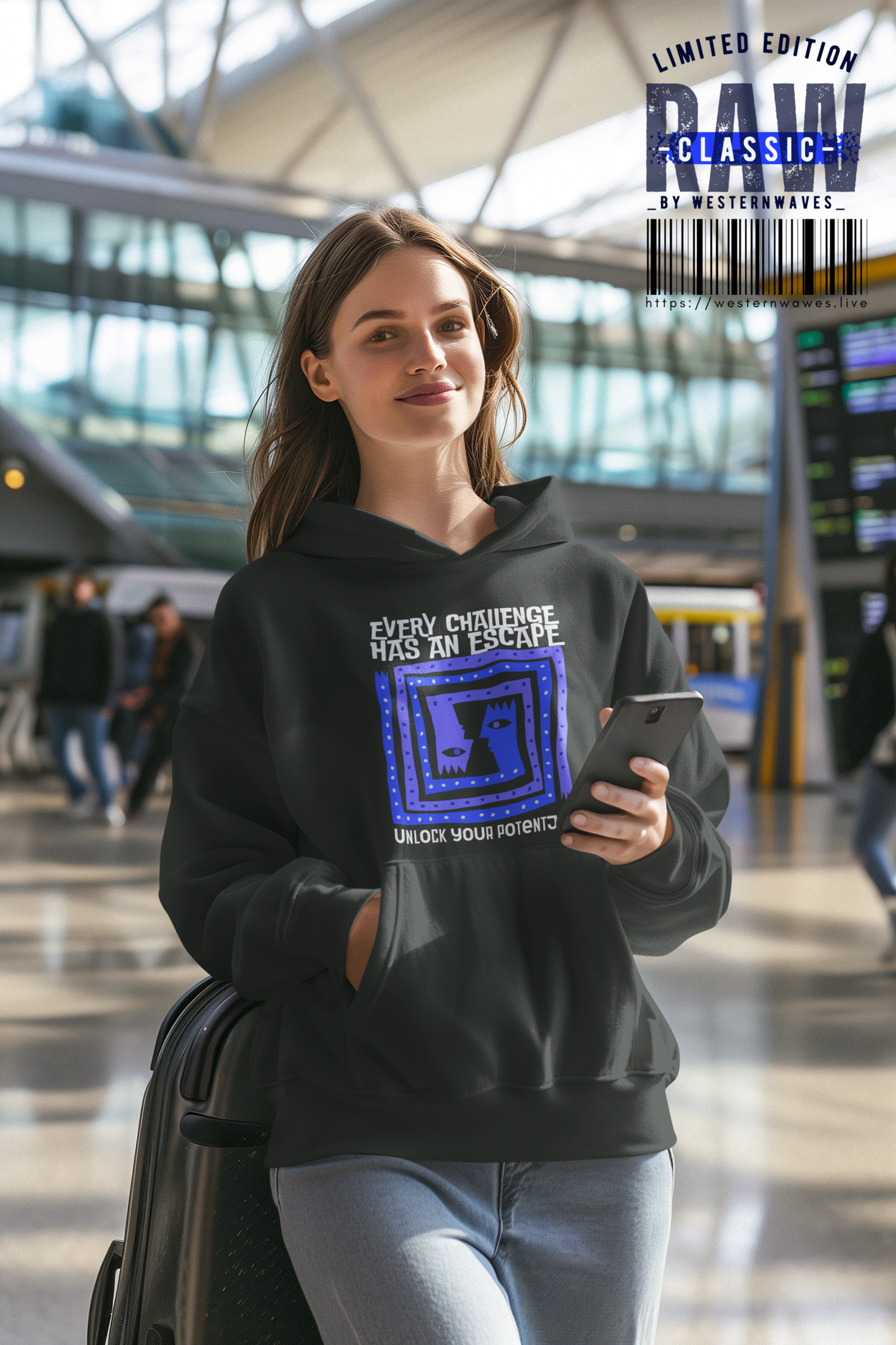 Unisex Lightweight Hooded Sweatshirt – N3+ Series USLWHSS PT2WW014_ Limited Edition Crafted Comfort by WesternWaves: