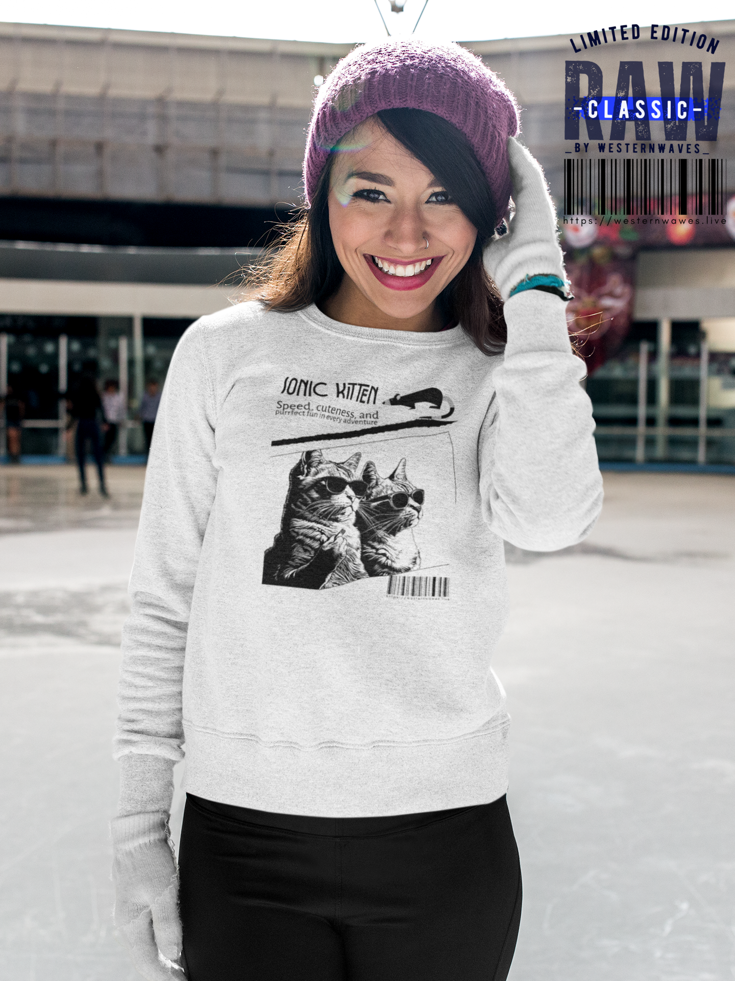 Unisex Midweight Fleece Crewneck Sweatshirt_ N3+ Series UXMWFCS PT2WW015_ WesternWaves Signature Limited Edition: