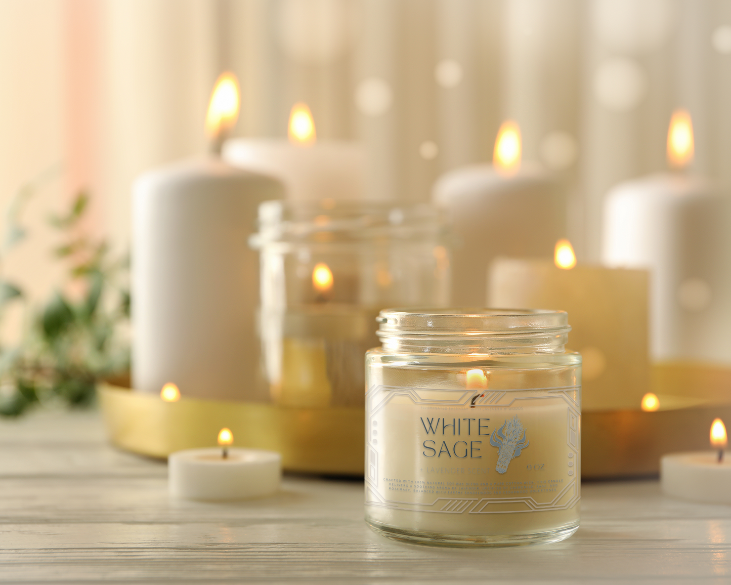 Soy Scents Candle_ White Sage_ N3+ Series SSCWS PT2WW001_ Limited Edition Immersive aroma by WesternWaves: