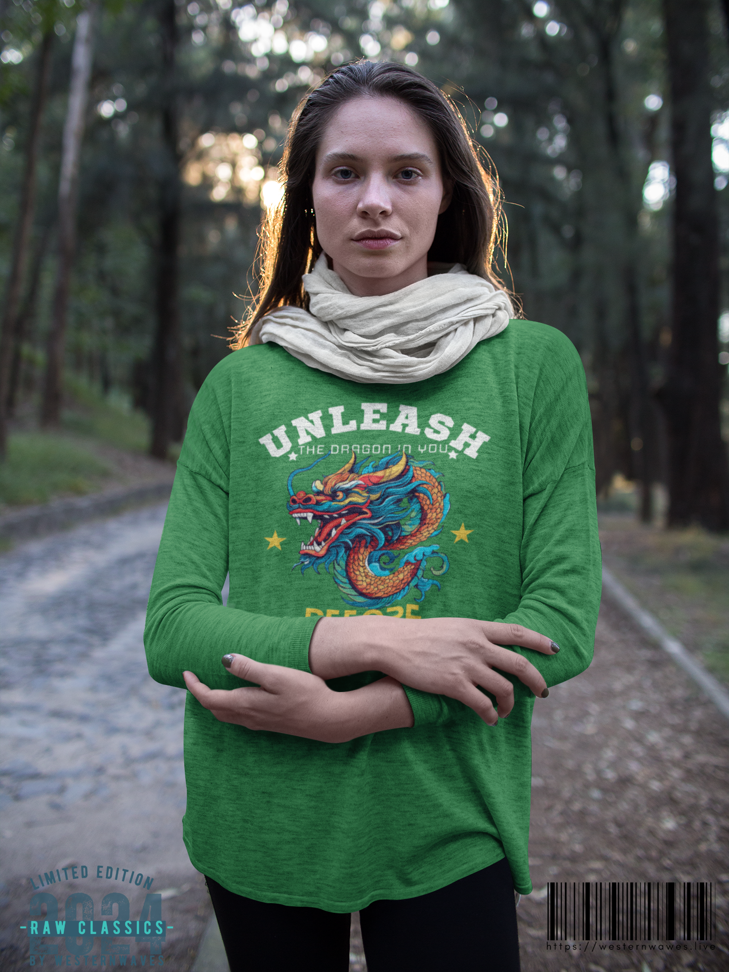 Softstyle Fleece Crewneck Sweatshirt_ N3+ Series SSFCNSS PT2WW001_ Limited Edition Comfort, Durabile & Sustainable Fashion Raw Classic by WesternWaves: