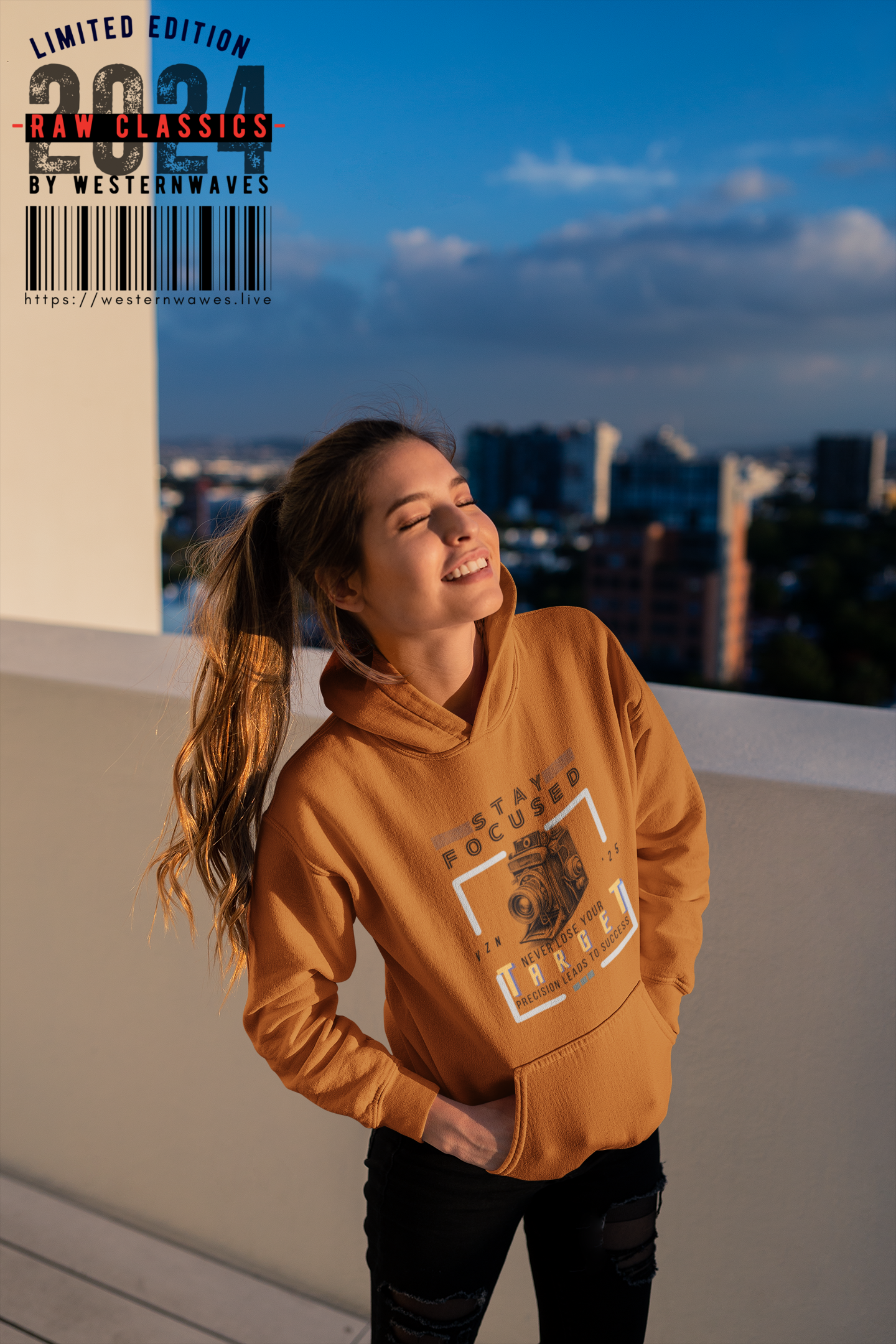 Unisex Midweight Softstyle Fleece Hoodie_ N3+ Series USMWSSFH PT2WW006_ Limited Edition Luxuriously Soft 100% Cotton Face by WesternWaves: