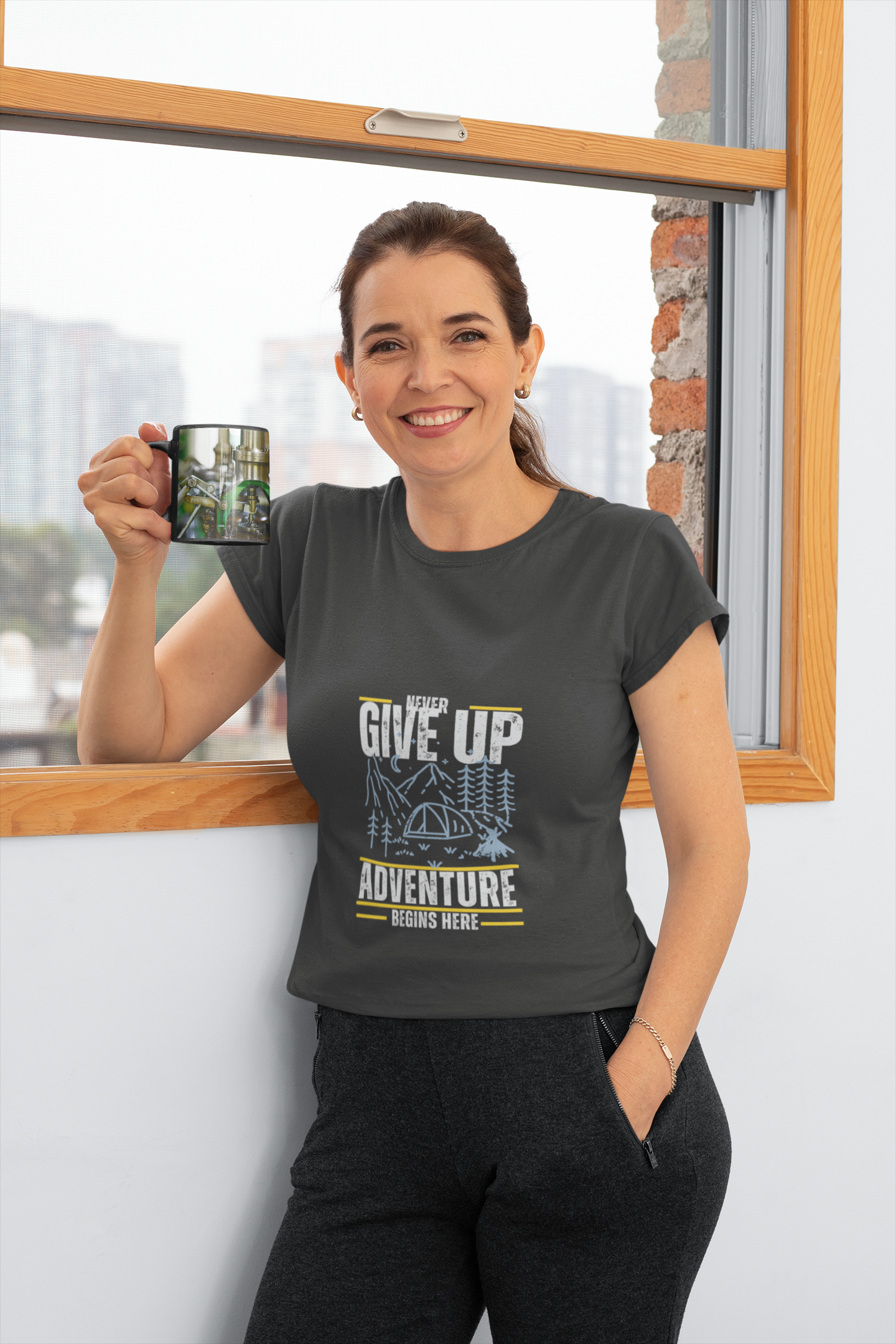 Black Ceramic Mug (11oz & 15oz) – N3+ Series BCMUG11&15 PT2WW001_ Limited Edition Your Perfect Sip by WesternWaves: