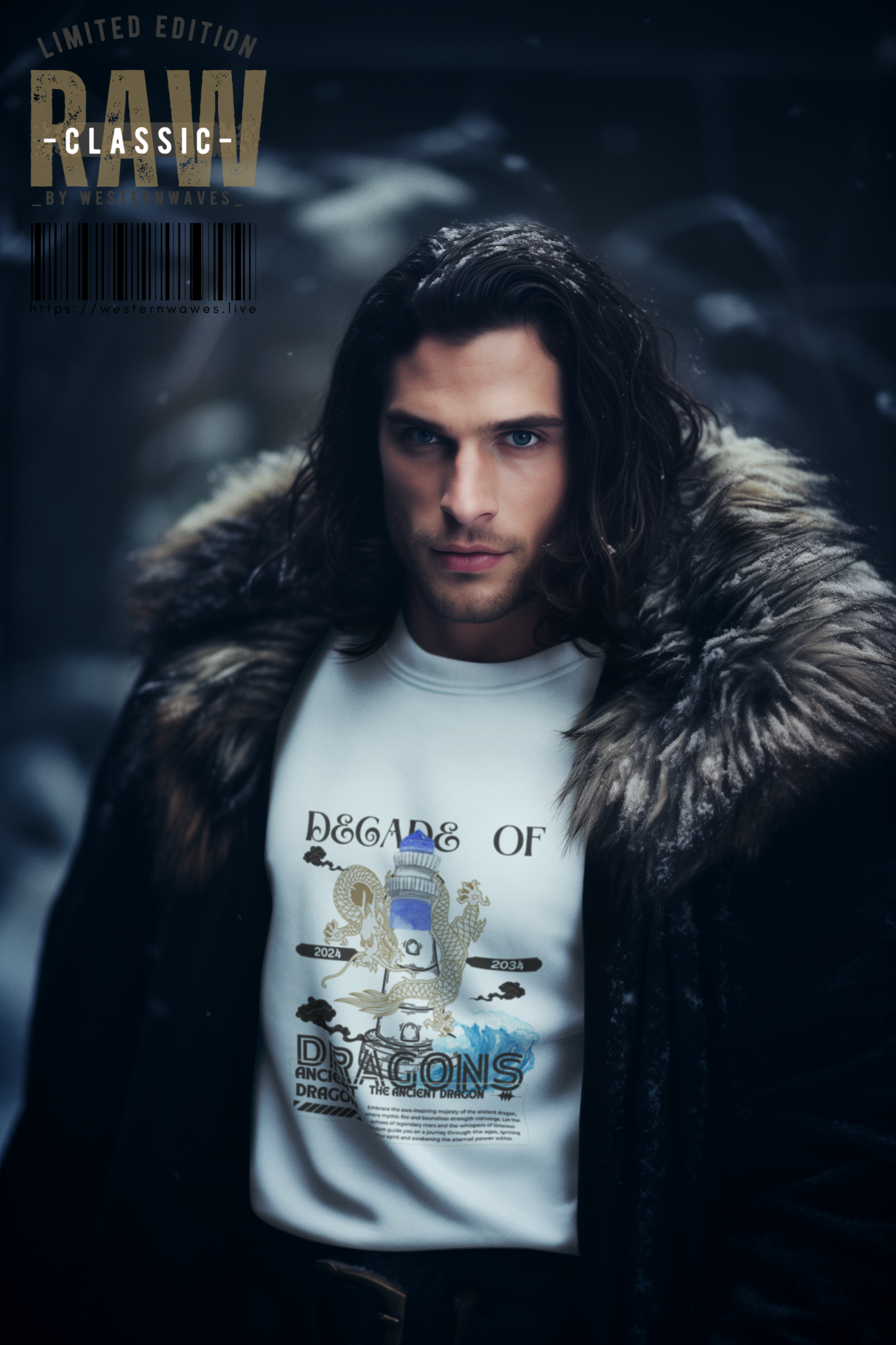 Unisex Lightweight Crewneck Sweatshirt_ N3+ Series ULWCSS PT2WW013_ Limited Edition Conscious Fashion Collaboration by WesternWaves: