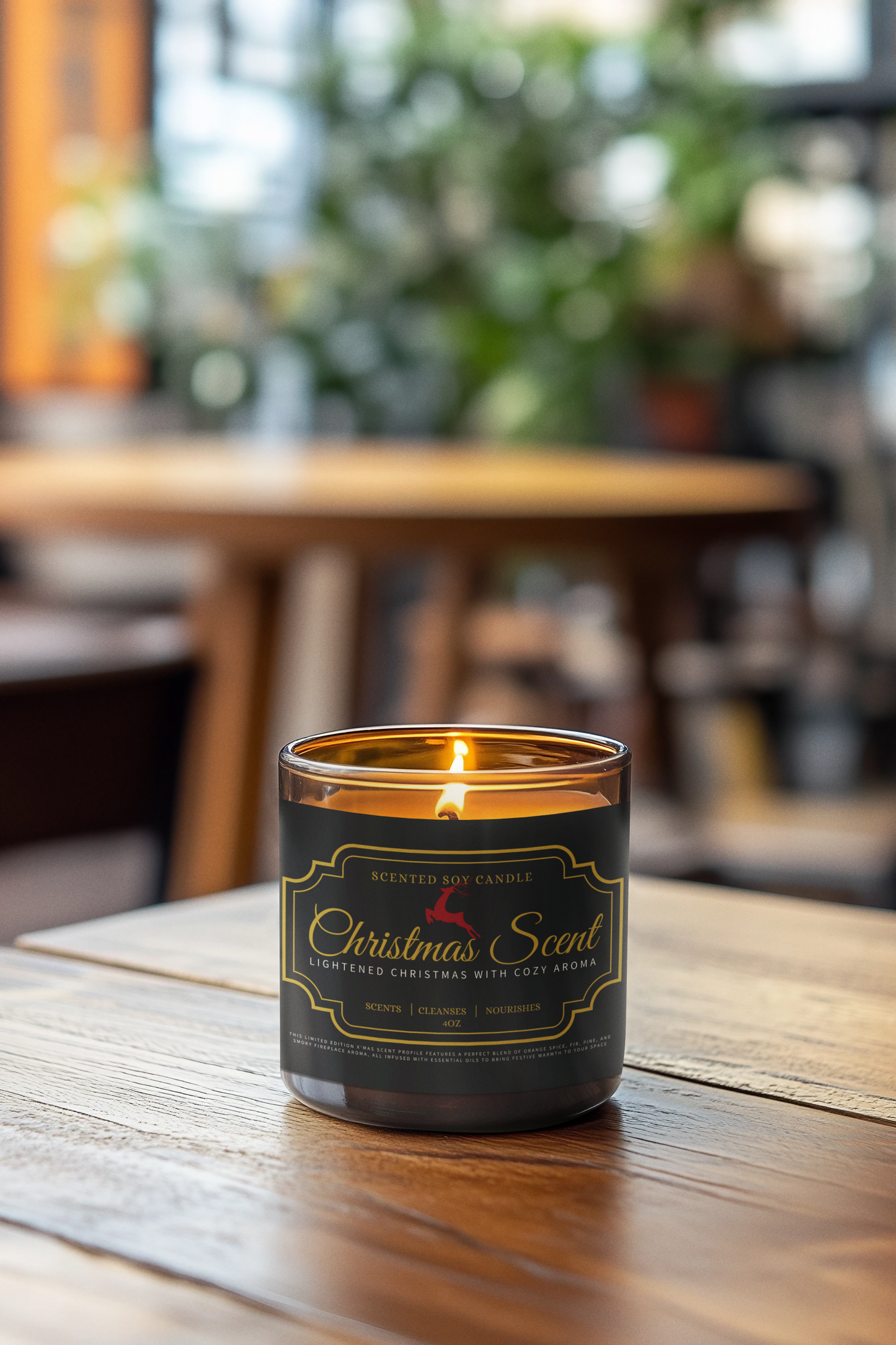 Scented Soy Candle (Multi-Size, Amber Jar)_ N3+ Series SPW SSCMSAJ PT2WW001_ Limited Editon Personalized Christmas Scent Candles by WesternWaves: