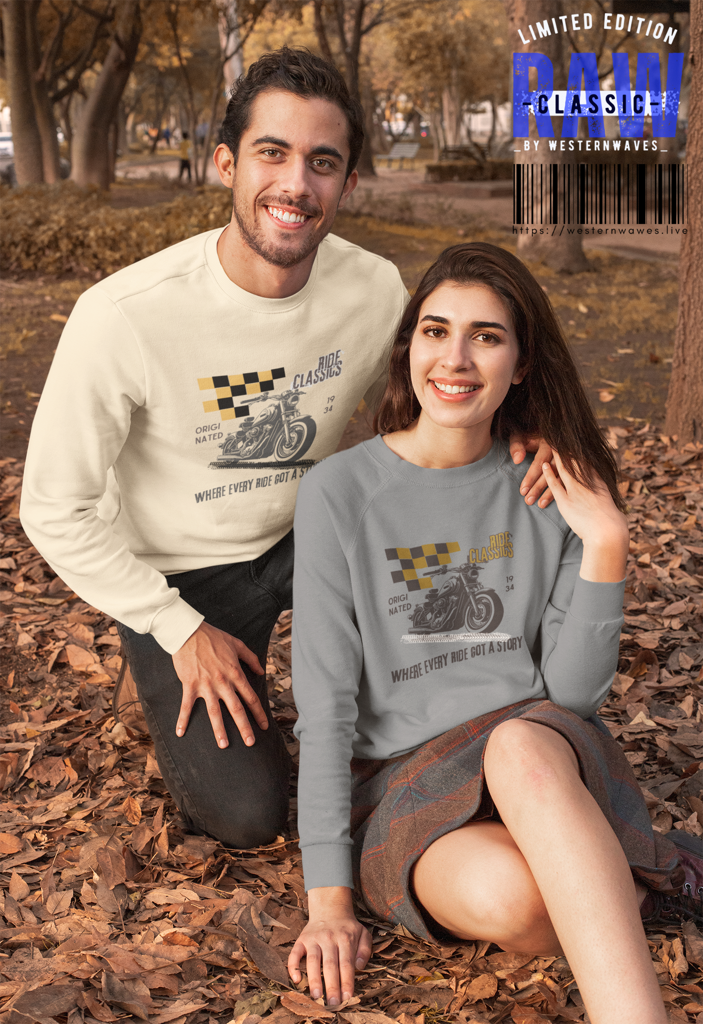 Unisex Midweight Softstyle Fleece Crewneck Sweatshirt_ N3+ Series USMWSSFCNSS PT2WW003_ Limited Edition Stylish Eco-conscious Raw Classic by WesternWaves: