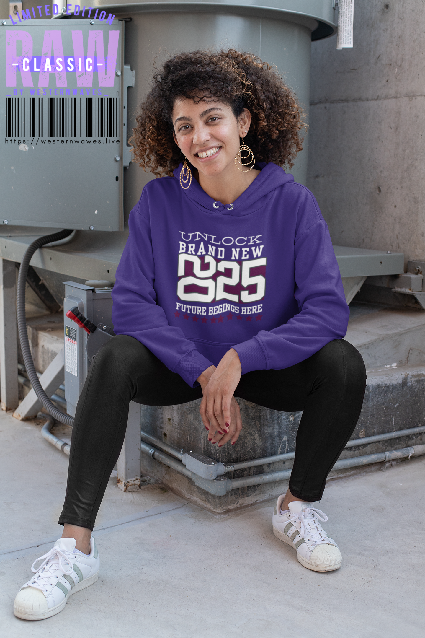 Unisex Midweight Softstyle Fleece Hoodie_ N3+ Series USMWSSFH PT2WW009_ Limited Edition Luxuriously Soft 100% Cotton Face by WesternWaves:
