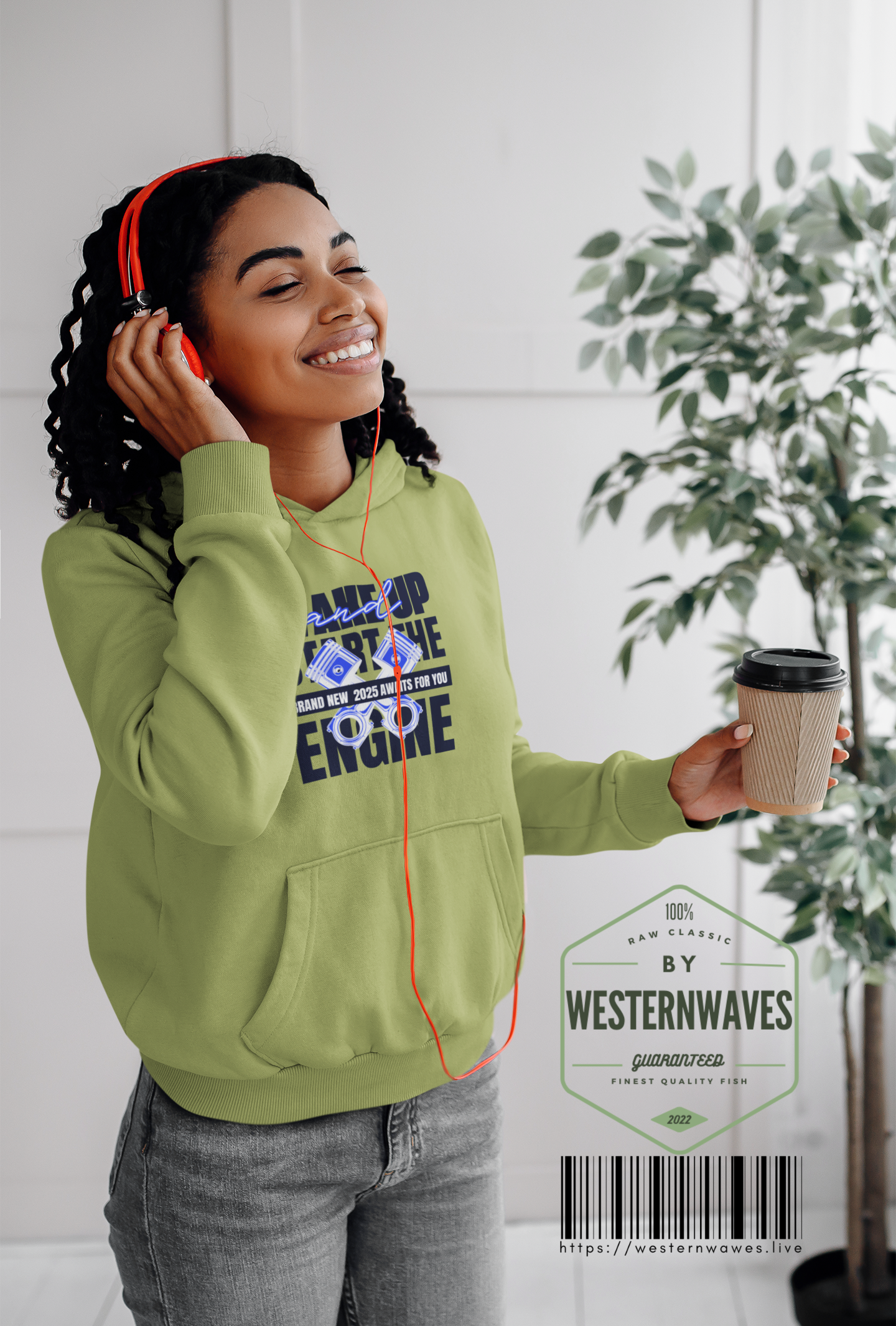 Unisex Midweight Softstyle Fleece Hoodie_ N3+ Series USMWSSFH PT2WW010_ Limited Edition Luxuriously Soft 100% Cotton Face by WesternWaves: