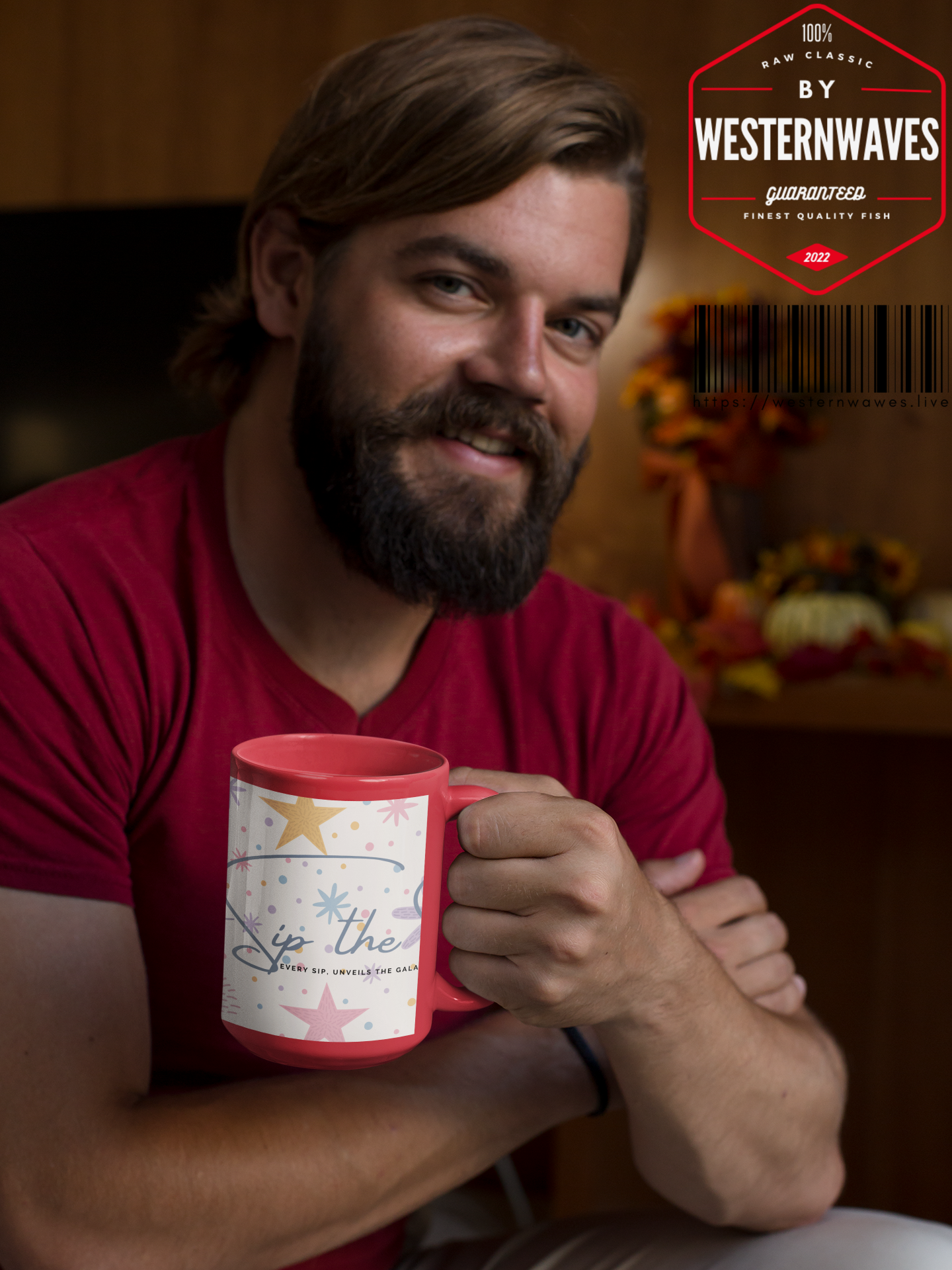 Accent Coffee Mug (11, 15oz) _ N3+ Series ACMUG PT2WW007_ Limited Edition Blend Style & Functionality by WesternWaves: