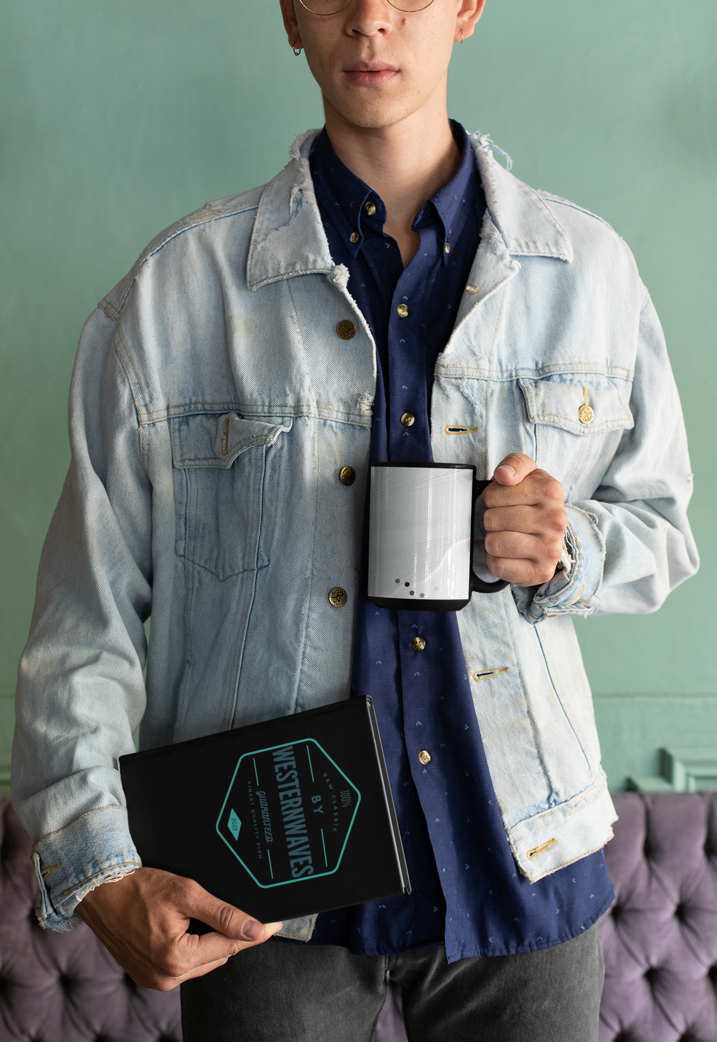 Black Mug (11oz, 15oz)_ N3+ Series CBM PT2WW005_ Limited Edition Black Ceramic Mug by WesternWaves