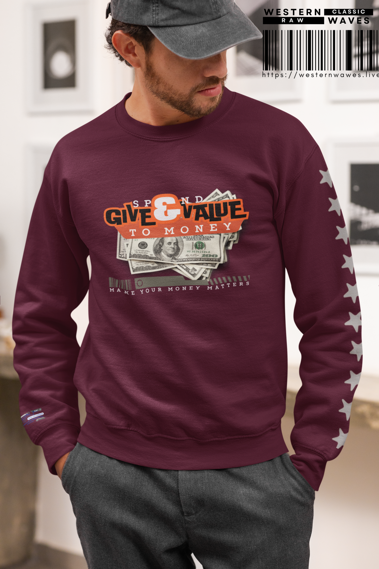 Unisex Heavy Blend™ Crewneck Sweatshirt_ N3+ Series UHBCSS PT2WW035_ Limited Edition Pure Luxury By WesternWaves: