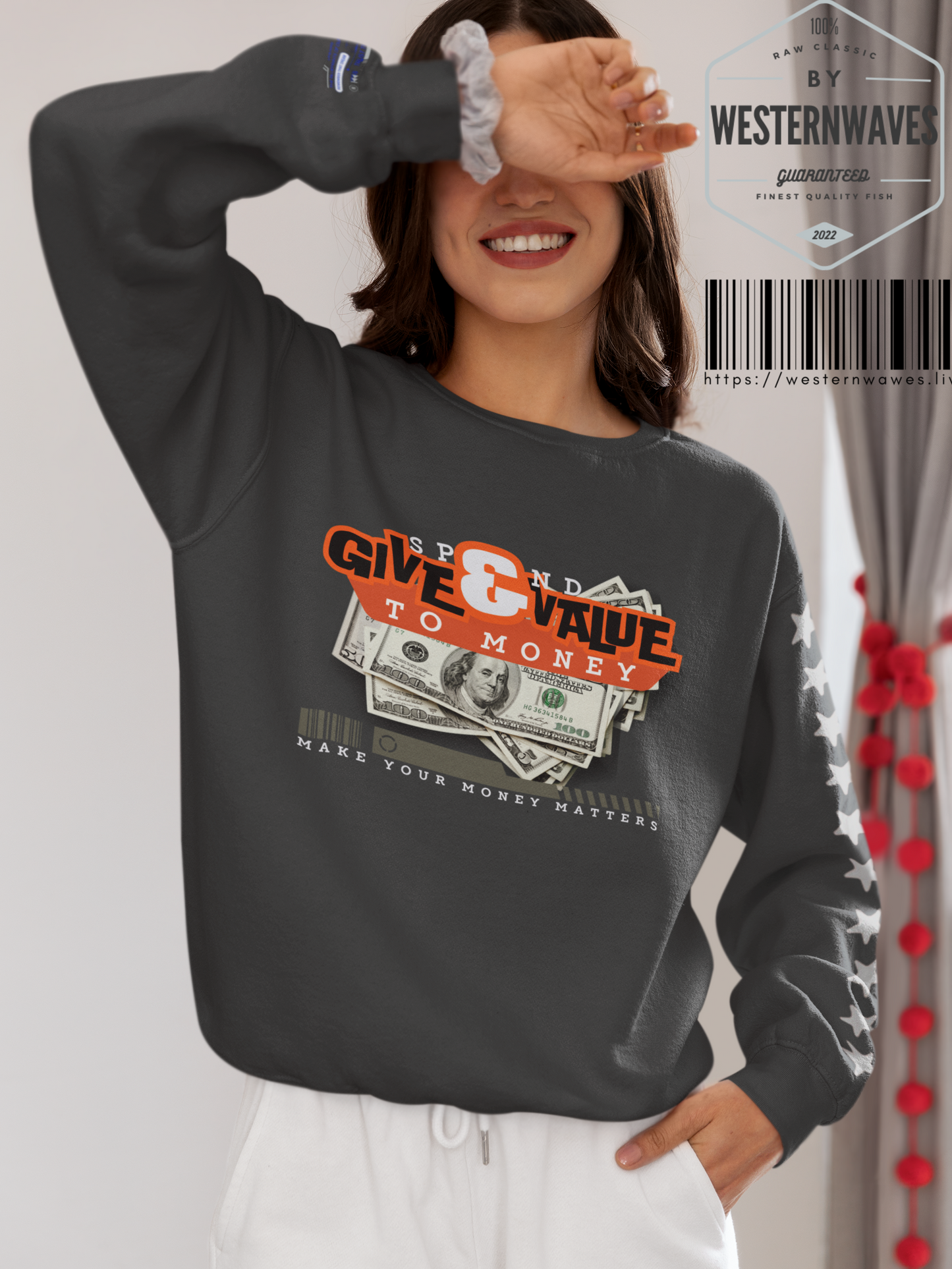 Unisex Heavy Blend™ Crewneck Sweatshirt_ N3+ Series UHBCSS PT2WW035_ Limited Edition Pure Luxury By WesternWaves: