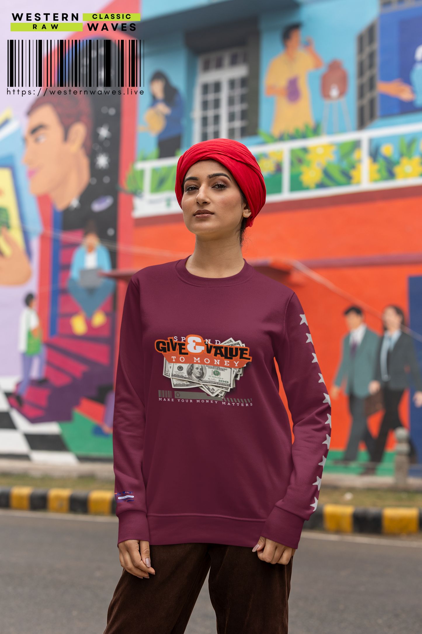 Unisex Heavy Blend™ Crewneck Sweatshirt_ N3+ Series UHBCSS PT2WW035_ Limited Edition Pure Luxury By WesternWaves:
