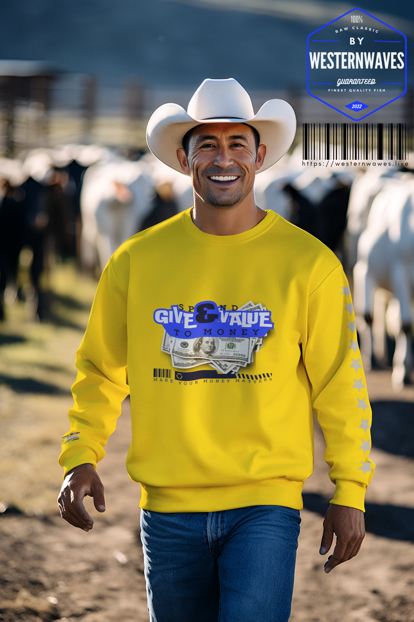 Unisex Heavy Blend™ Crewneck Sweatshirt_ N3+ Series UHBCSS PT2WW036_ Limited Edition Pure Luxury By WesternWaves:
