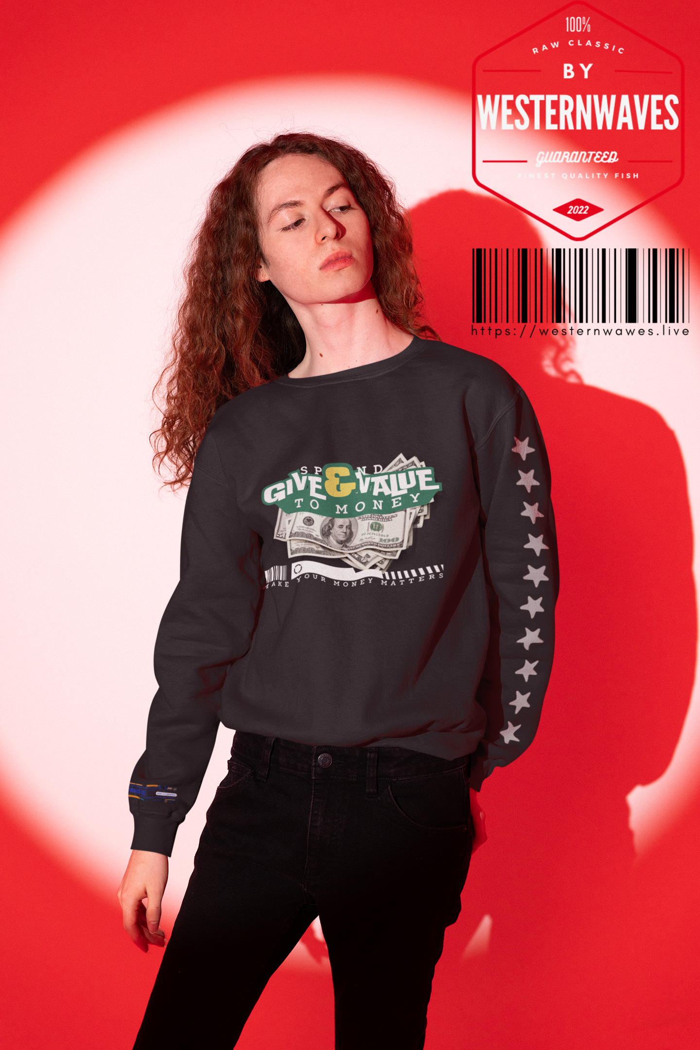 Unisex Heavy Blend™ Crewneck Sweatshirt_ N2+ Series UHBCSS PT2WW037_ Limited Edition Pure Luxury By WesternWaves: