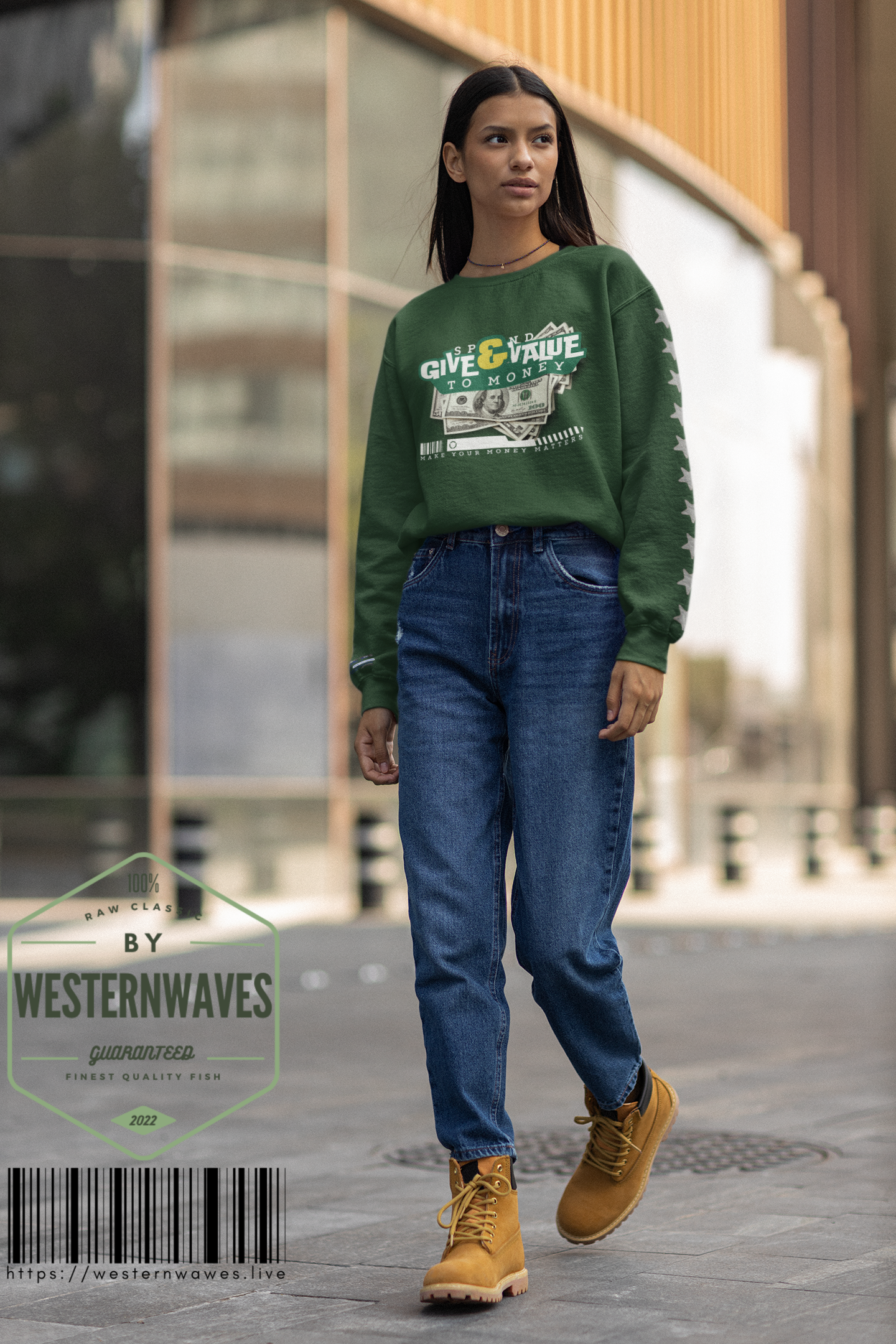 Unisex Heavy Blend™ Crewneck Sweatshirt_ N2+ Series UHBCSS PT2WW037_ Limited Edition Pure Luxury By WesternWaves:
