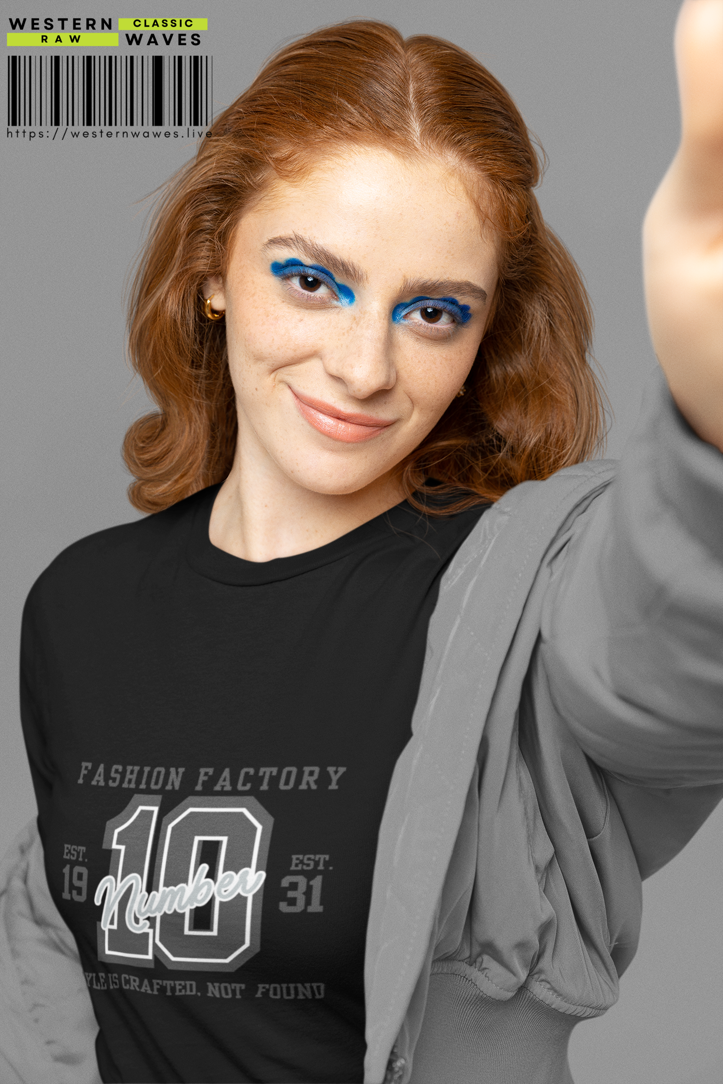 Women's Cropped Sweatshirt_ N3+ Series WCSS PT2WW004_ Limited Edition Utmost Comfort by WesternWaves:
