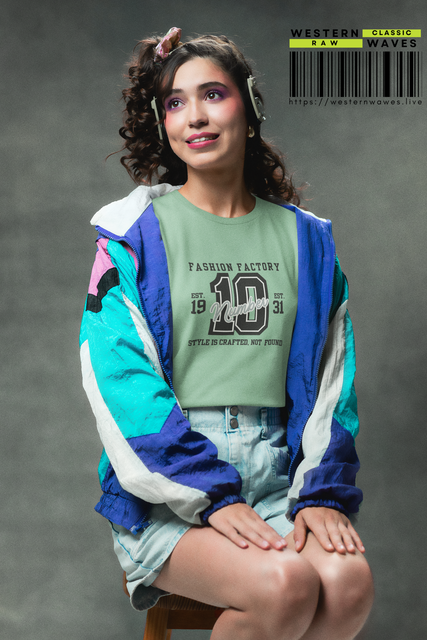 Women's Cropped Sweatshirt_ N3+ Series WCSS PT2WW004_ Limited Edition Utmost Comfort by WesternWaves: