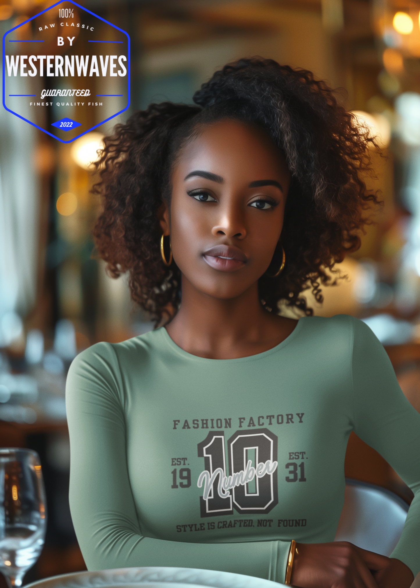Women's Cropped Sweatshirt_ N3+ Series WCSS PT2WW004_ Limited Edition Utmost Comfort by WesternWaves: