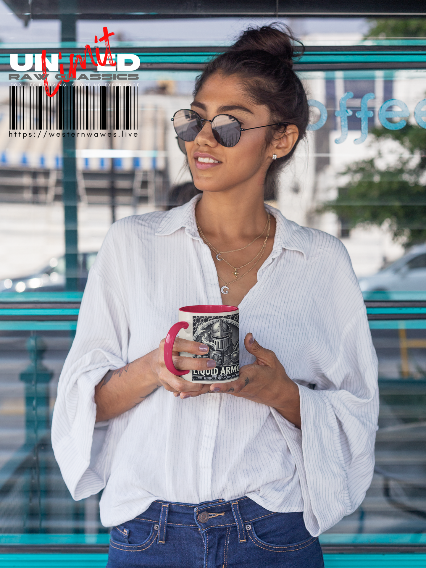Accent Coffee Mug 11, 15oz_ N3+ Series ACM11OZ PT2WW0002_ Vibrant Limited Edition Design by WesternWaves: