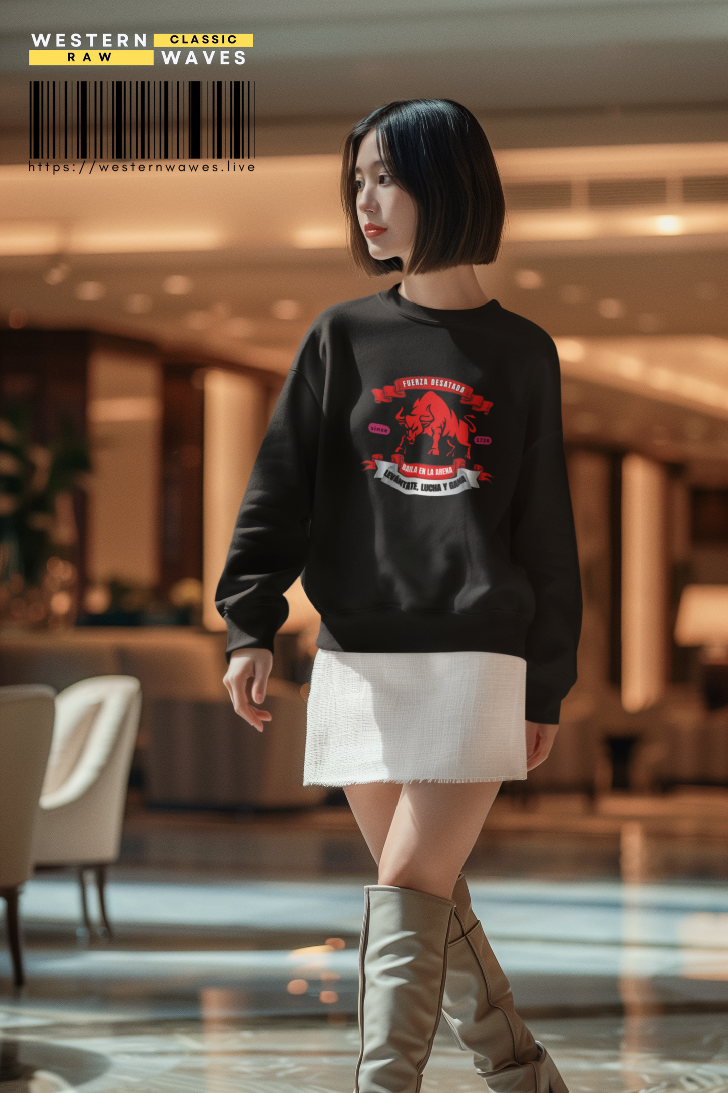 Unisex Heavy Blend™ Crewneck Sweatshirt_ N3+ Series UHBCSS PT2WW038_ Limited Edition Pure Luxury By WesternWaves: