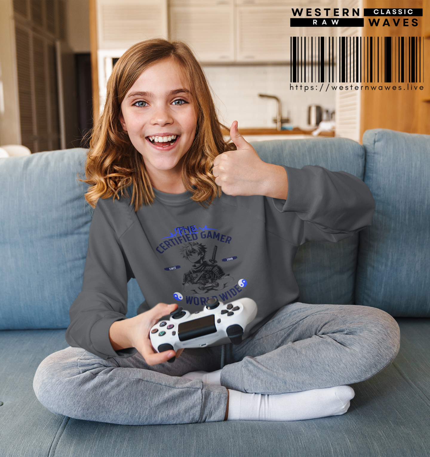Youth Crewneck Sweatshirt_ N2+ Series YCNSS PT2WW004_ Limited Edition Perfect Companion for the School, Sports & Casual hangouts by WesternWaves: