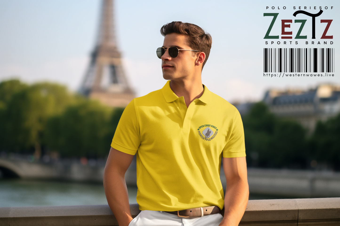 Men's Sport Polo Shirt_ N3+ Series MSPS PT2WW003_ Limited Edition Premium Performance & Classic Style by WesternWaves under Sports Brand ‘ZeztZ’: