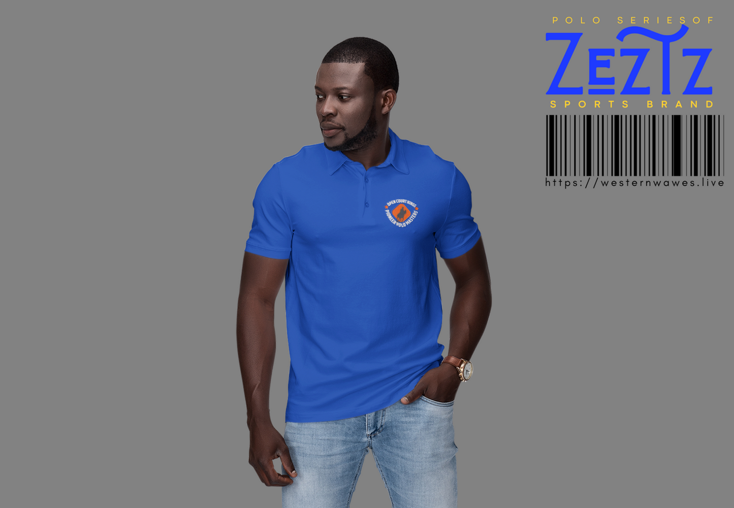 Men's Sport Polo Shirt_ N3+ Series MSPS PT2WW003_ Limited Edition Premium Performance & Classic Style by WesternWaves under Sports Brand ‘ZeztZ’: