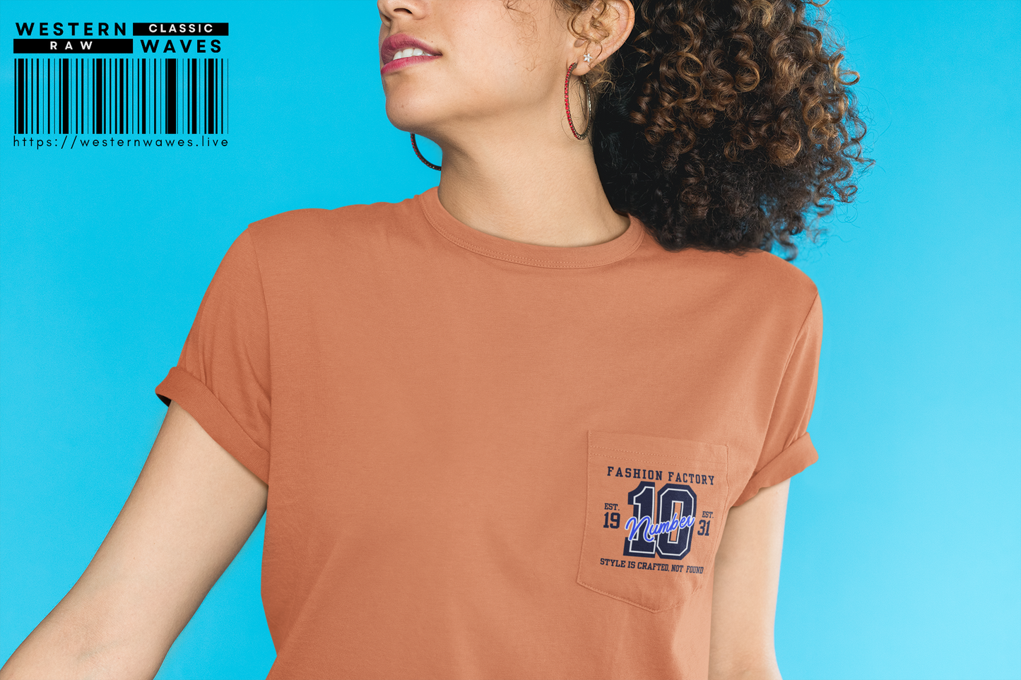 Unisex Garment-Dyed Pocket T-Shirt_ N3+ Series USGDPTS PT2WW001_ Limited Edition Raw Classic by WesternWaves: