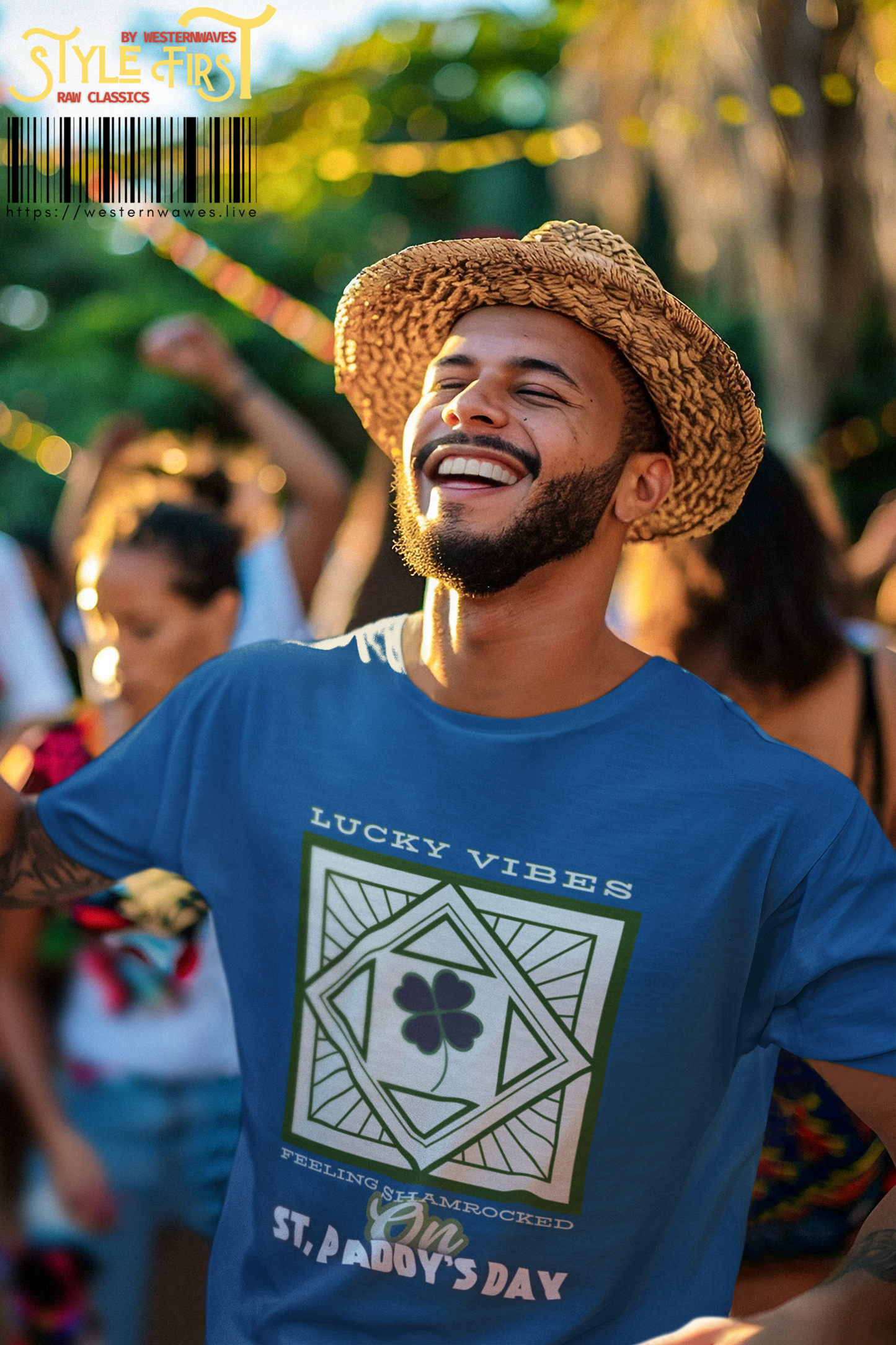 Men's Very Important Tee_ N3+ Series MVITEE PT2WW001_ Limited Edition Paddy's Day Vibrations by WesternWaves: