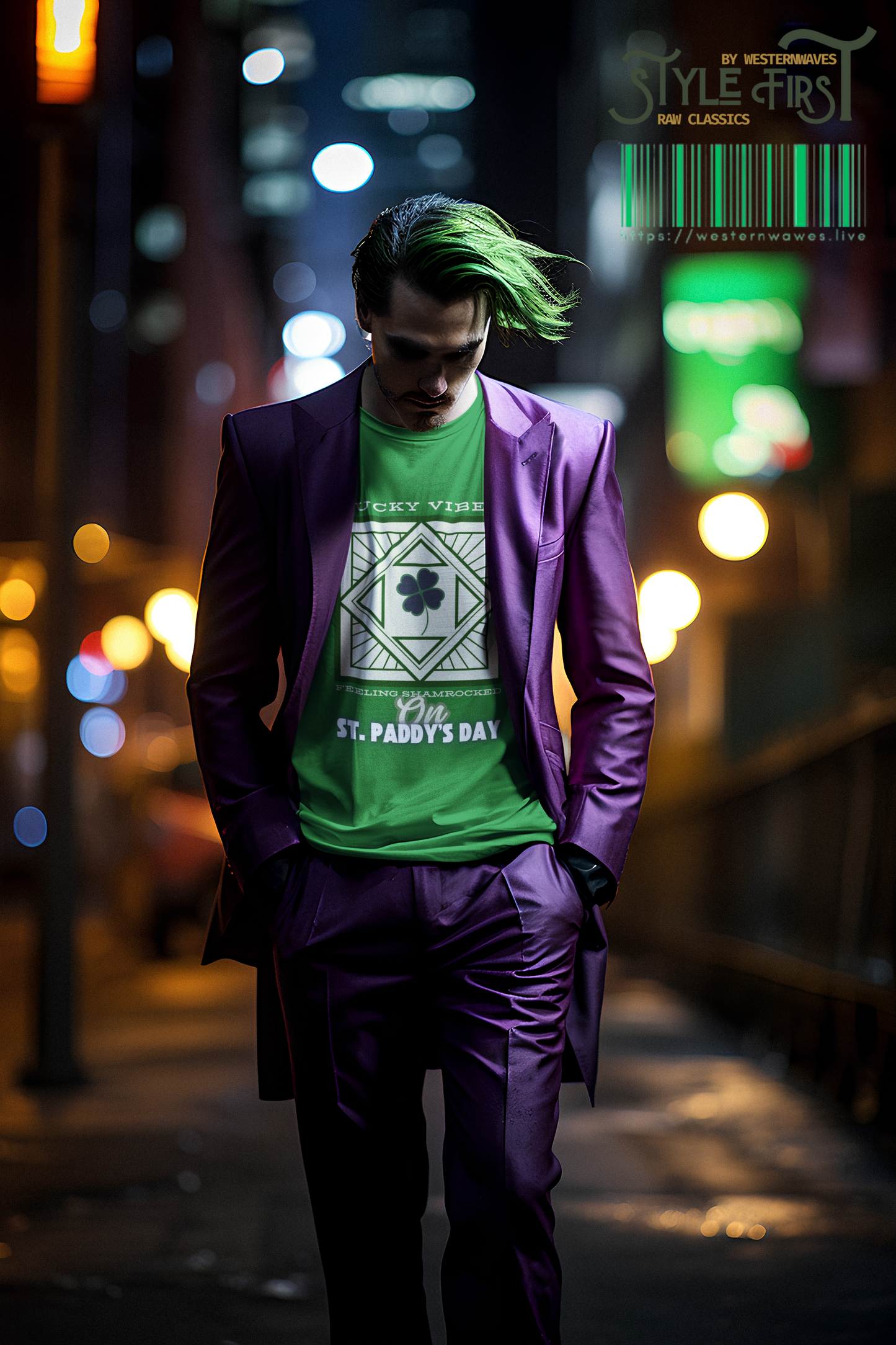 Men's Very Important Tee_ N3+ Series MVITEE PT2WW001_ Limited Edition Paddy's Day Vibrations by WesternWaves: