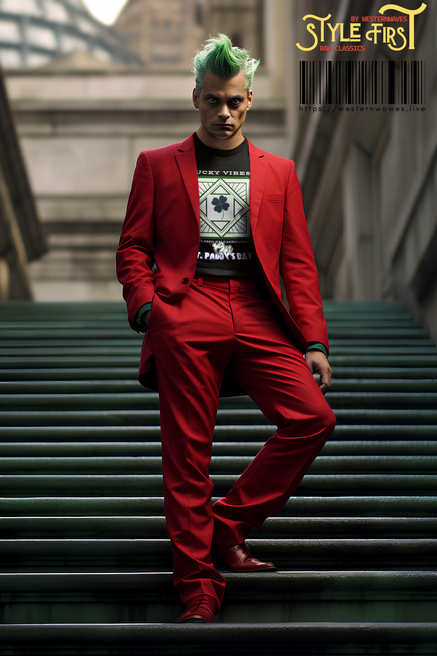 Men's Very Important Tee_ N3+ Series MVITEE PT2WW001_ Limited Edition Paddy's Day Vibrations by WesternWaves: