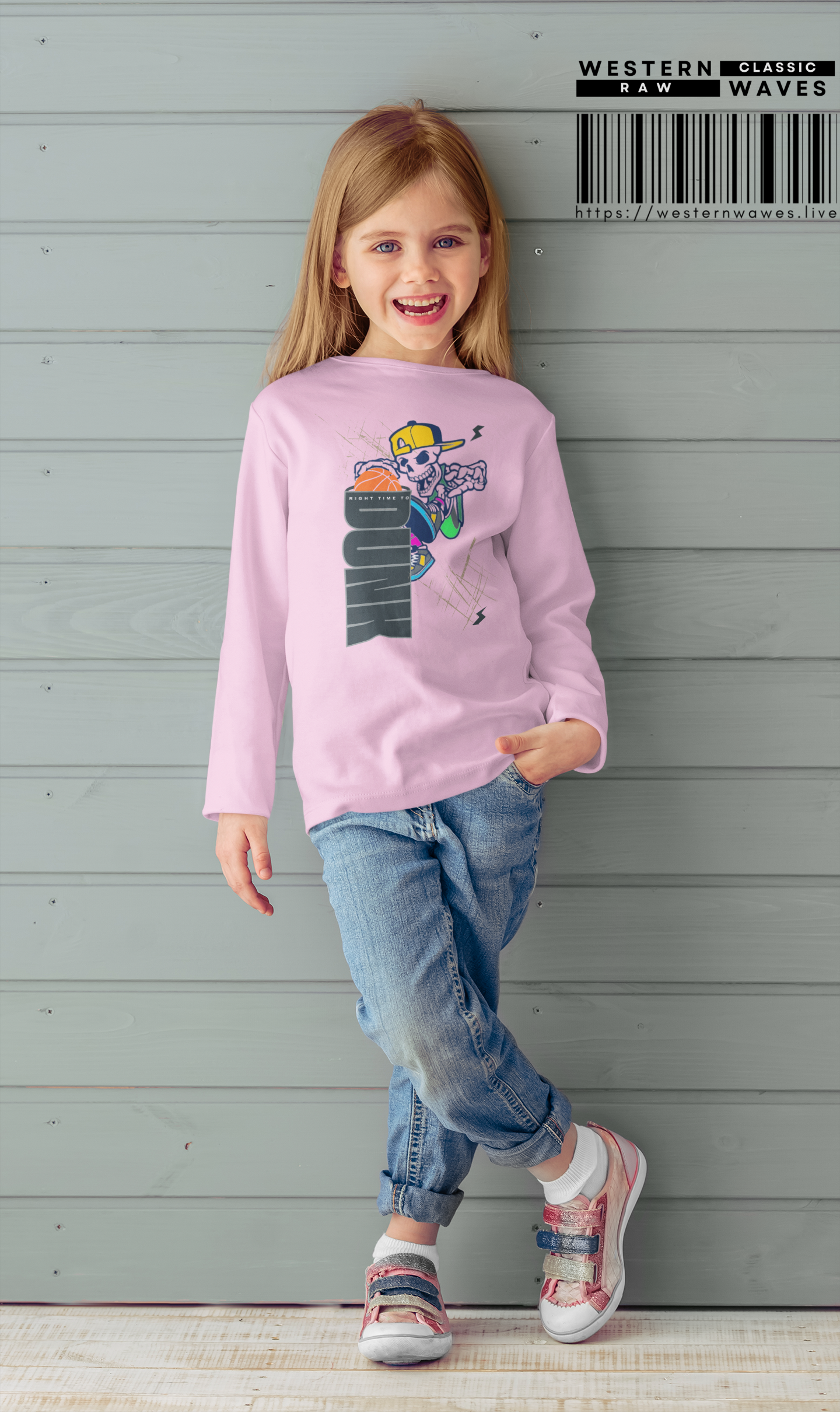 Kids Heavy Cotton™ Tee_ N2+ Series KHCT PT2WW008_ Limited Edition Durable Comfort for Every Adventure by WesternWaves: