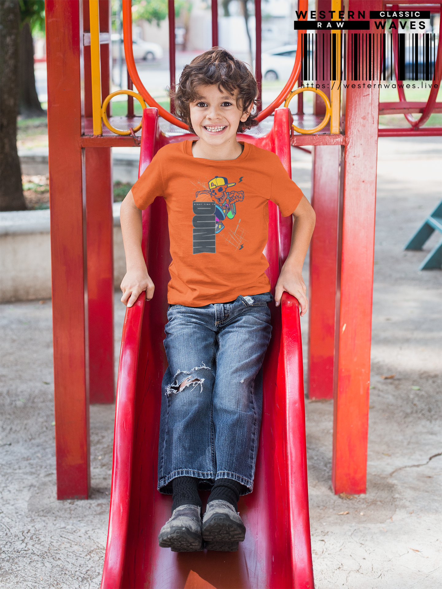 Kids Heavy Cotton™ Tee_ N2+ Series KHCT PT2WW008_ Limited Edition Durable Comfort for Every Adventure by WesternWaves: