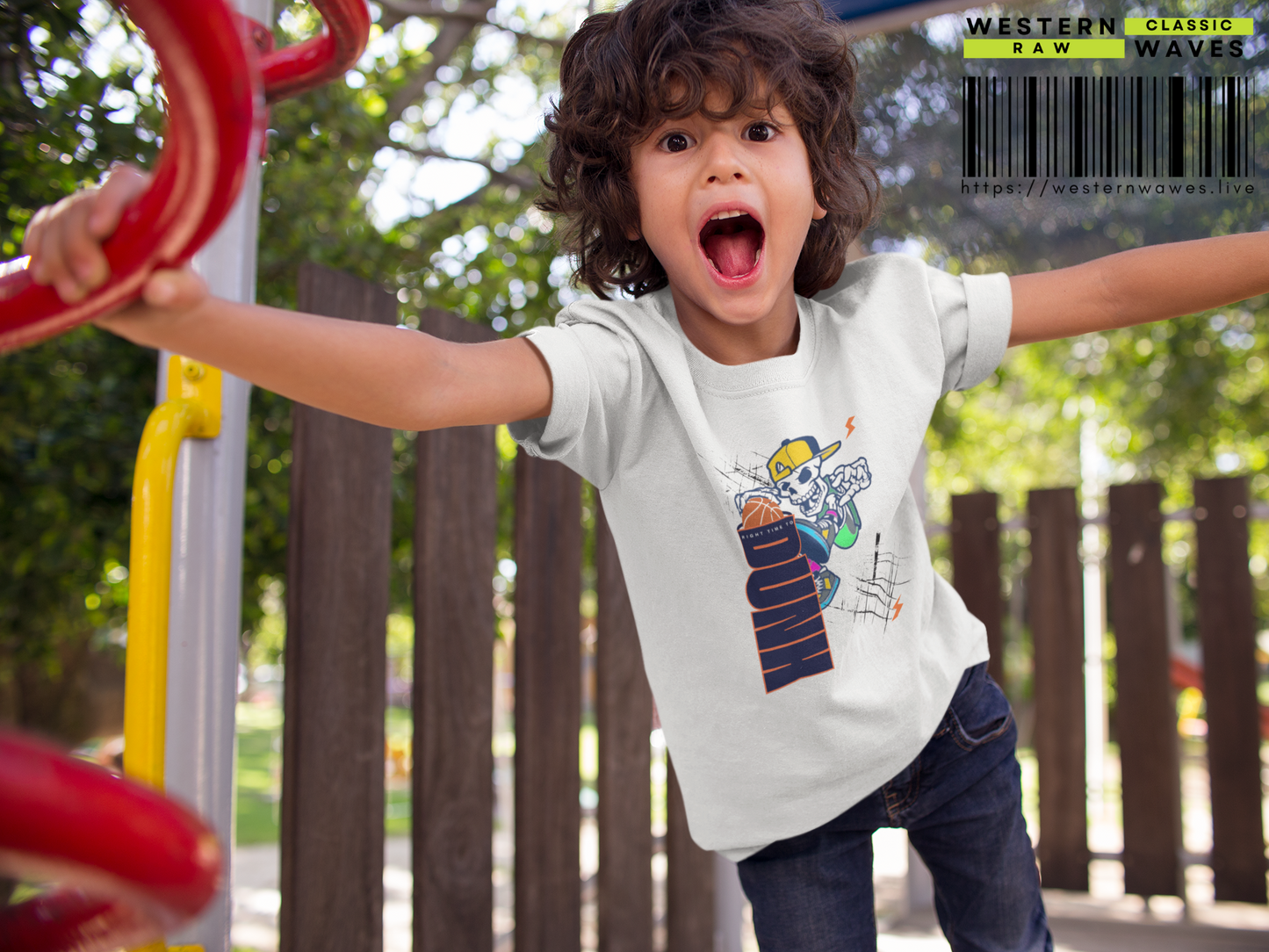 Kids Heavy Cotton™ Tee_ N2+ Series KHCT PT2WW008_ Limited Edition Durable Comfort for Every Adventure by WesternWaves:
