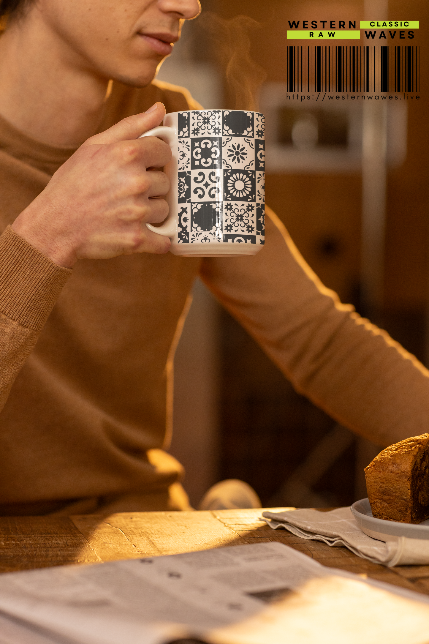 Accent Coffee Mug (11, 15oz)_ N+ Series ACMUG PT2WW004_ Limited Edition Mug by WesternWaves