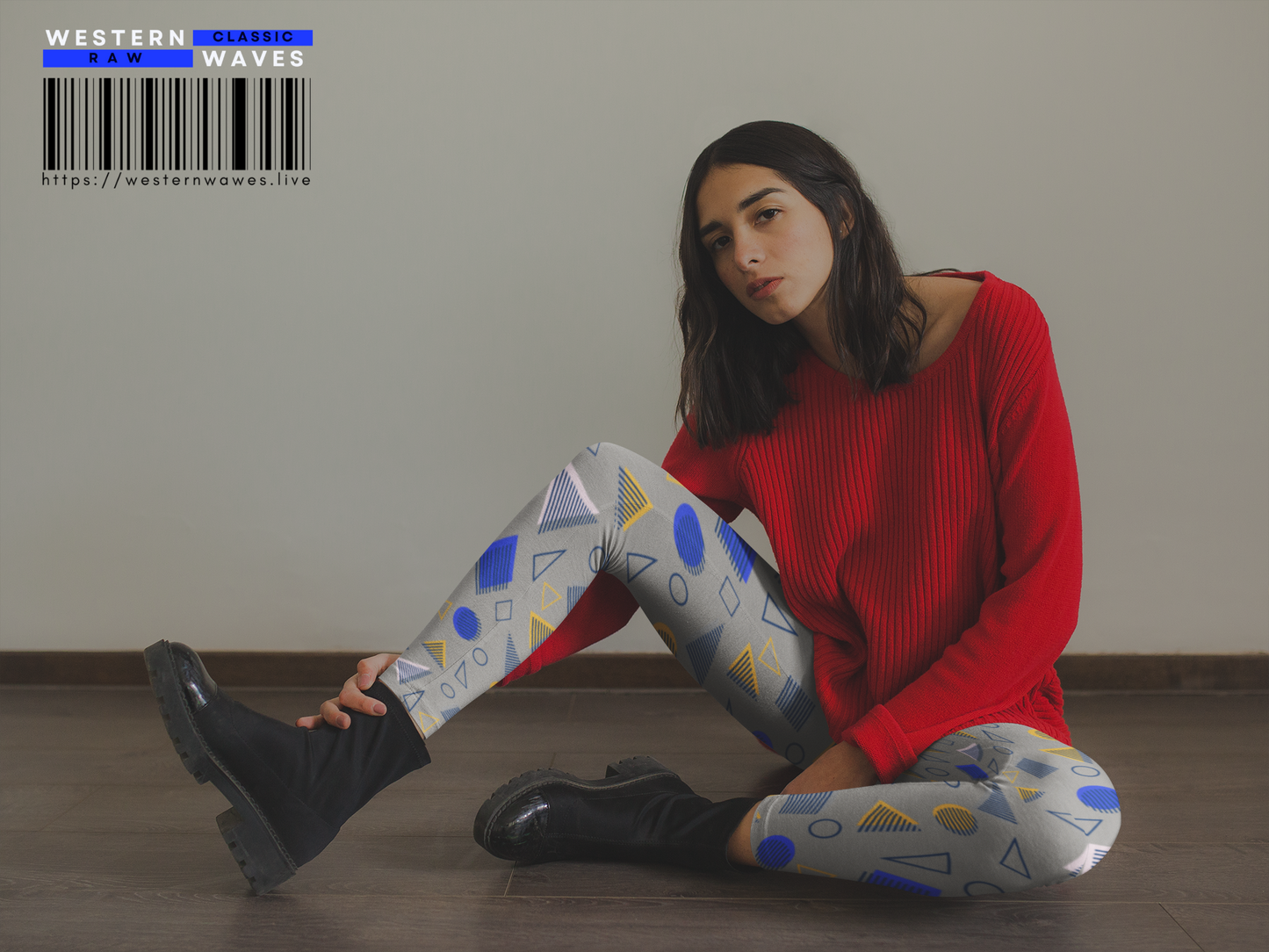 High Waisted Yoga Leggings (AOP)_ N+ Series HWYL(AOP) PT2WW002_ Limited Edition Cosmic Fusion by WesternWaves: