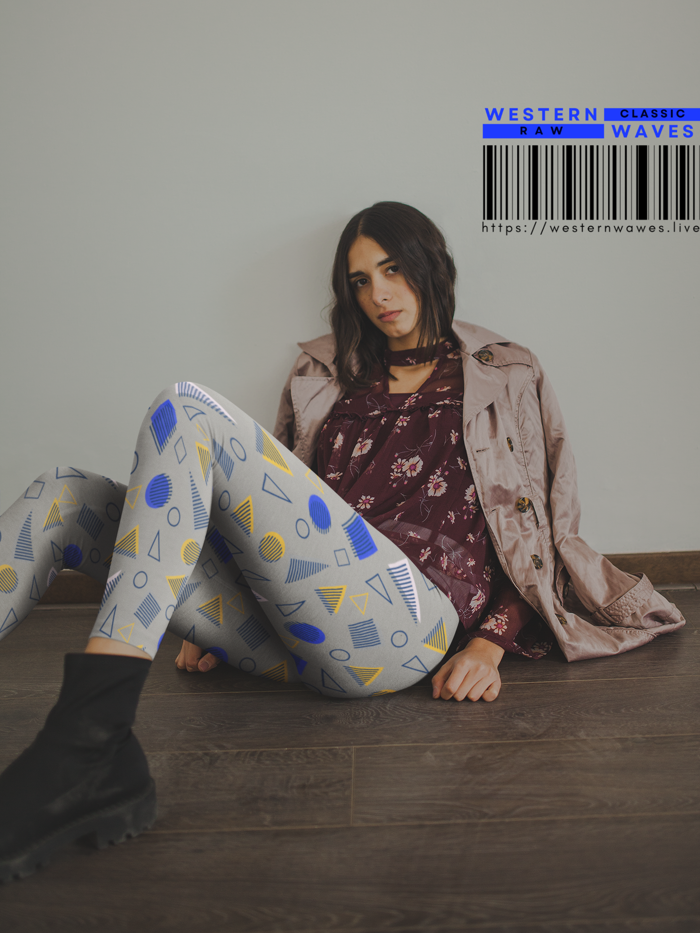 High Waisted Yoga Leggings (AOP)_ N+ Series HWYL(AOP) PT2WW002_ Limited Edition Cosmic Fusion by WesternWaves: